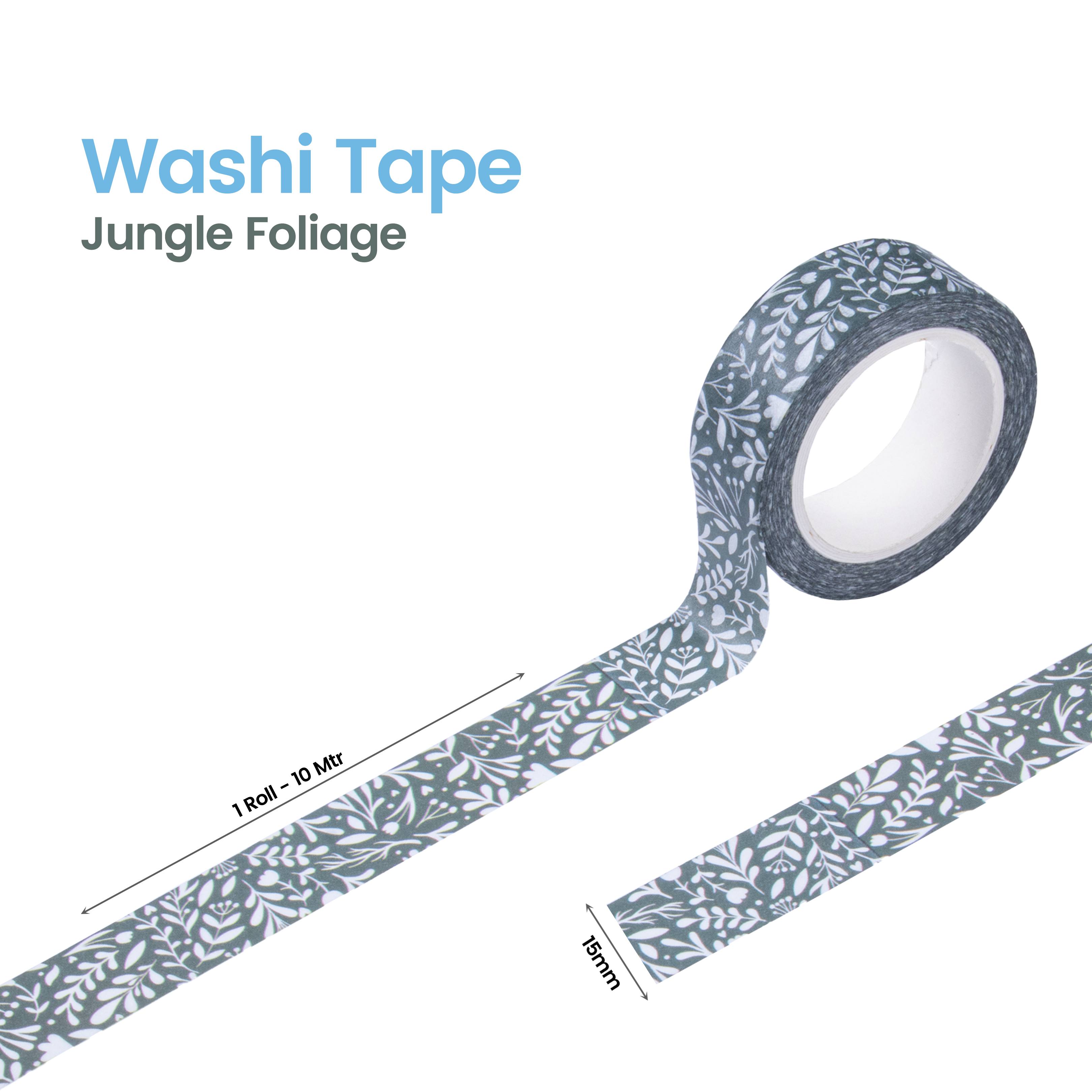 Washi Tape Jungle Foliage 15Mmx10Mtr 1Pc