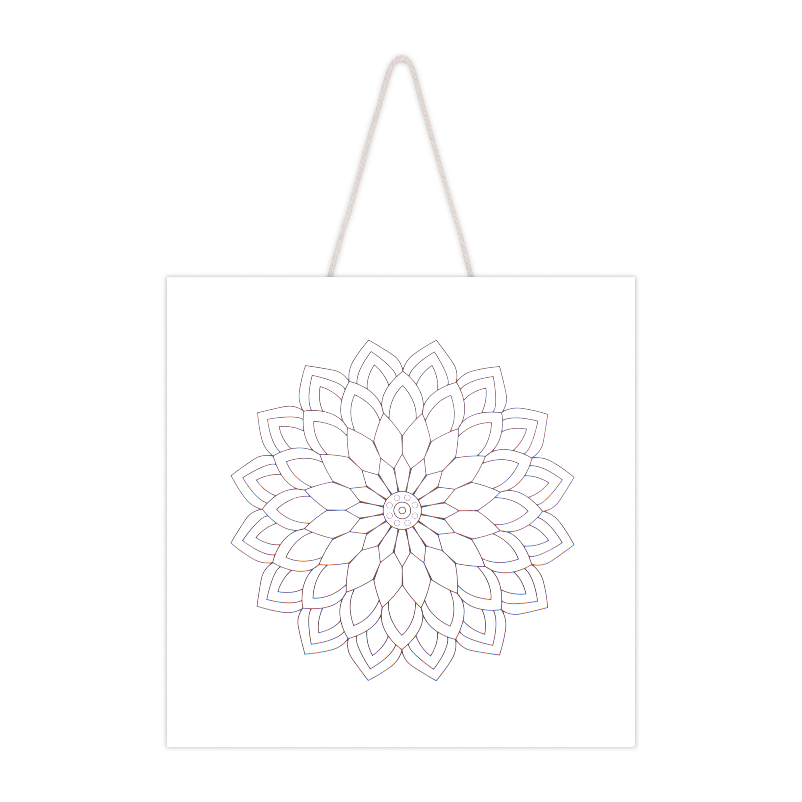 Paintable Pre-Printed Panel Daisy Mandala L5 XW5 X H1inch 1pc