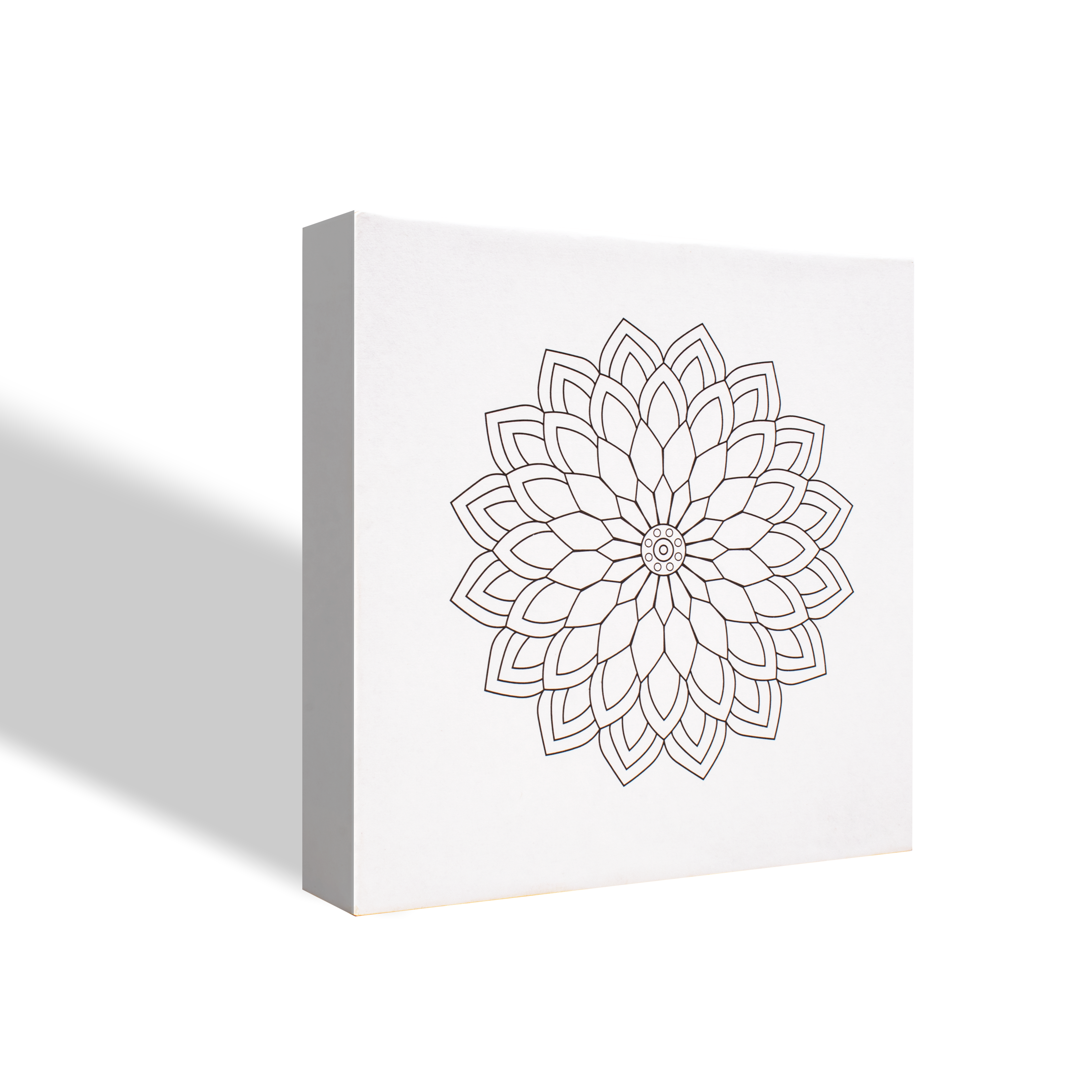 Paintable Pre-Printed Panel Daisy Mandala L5 XW5 X H1inch 1pc