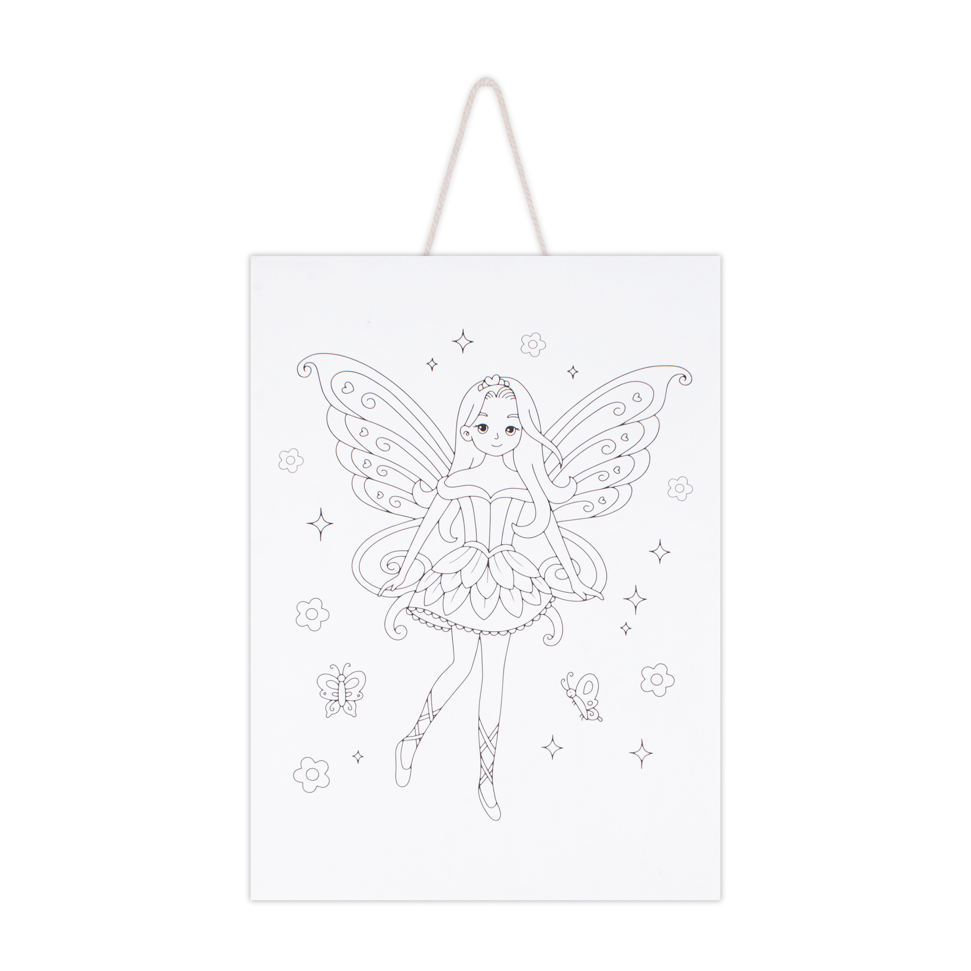 Paintable Pre-Printed Panel Fairy Approx L12 XW8.5 X H1inch 1pc