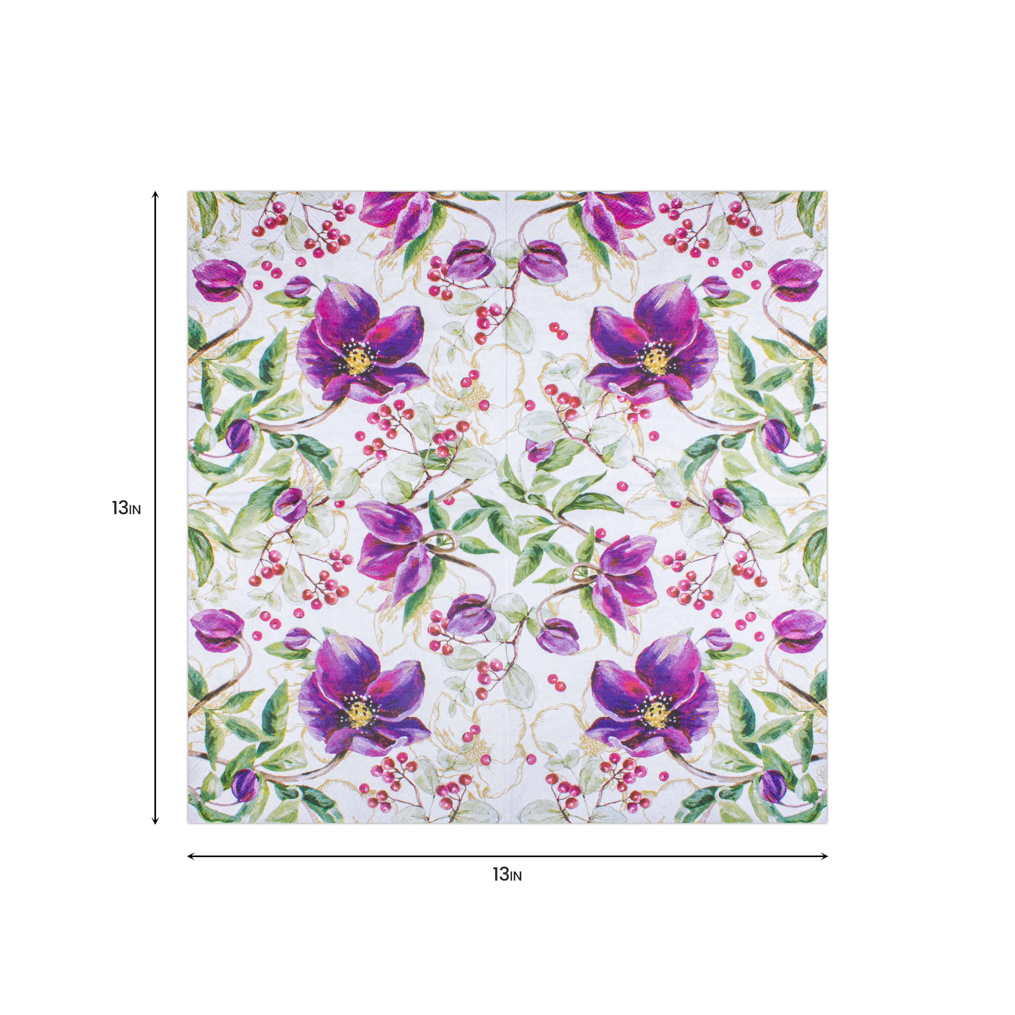 Decoupage Napkin Clematis Blossom 13in x 13in 3 Ply 1pc