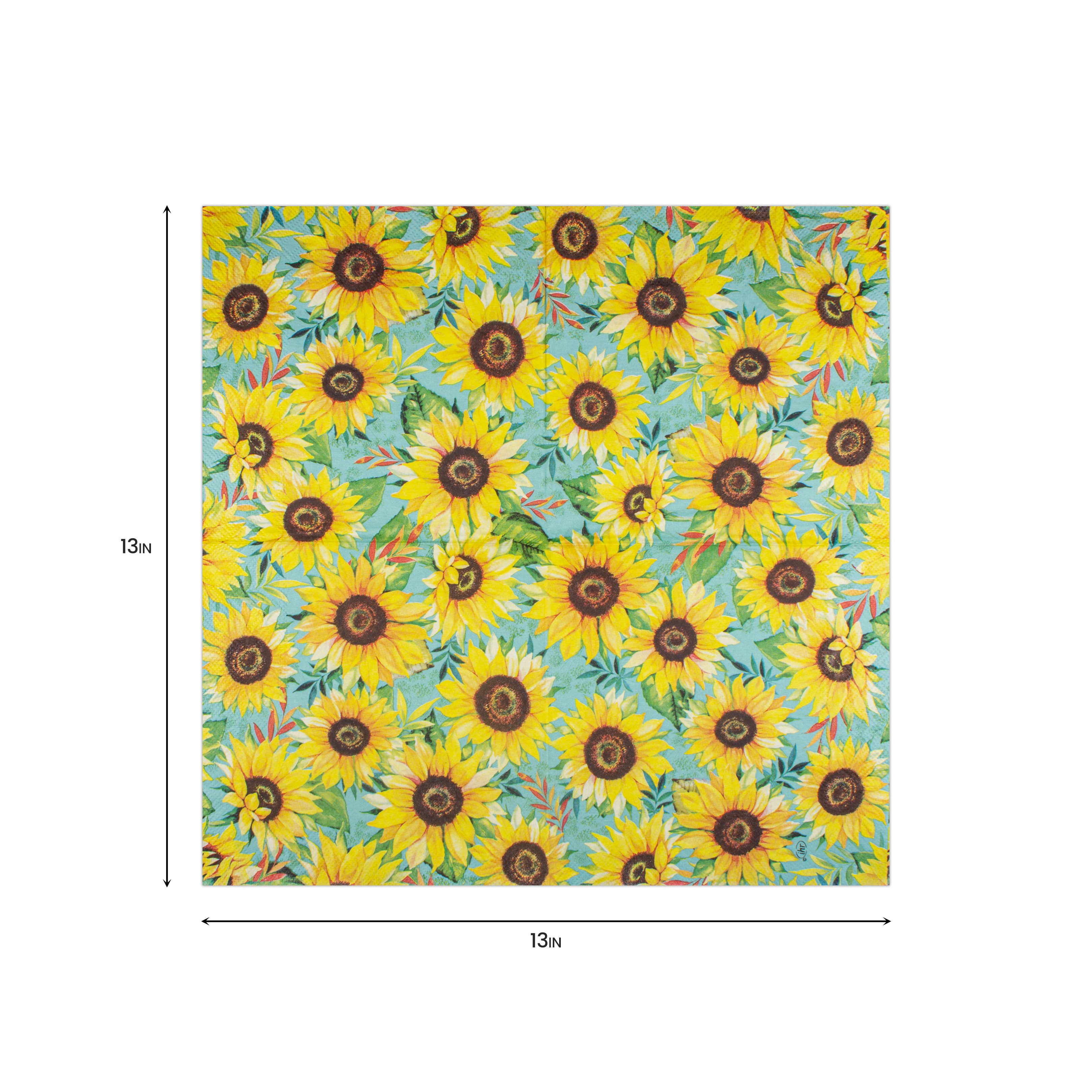 Decoupage Napkin Sunflower Abloom 13in X 13inch 3 Ply 1pc