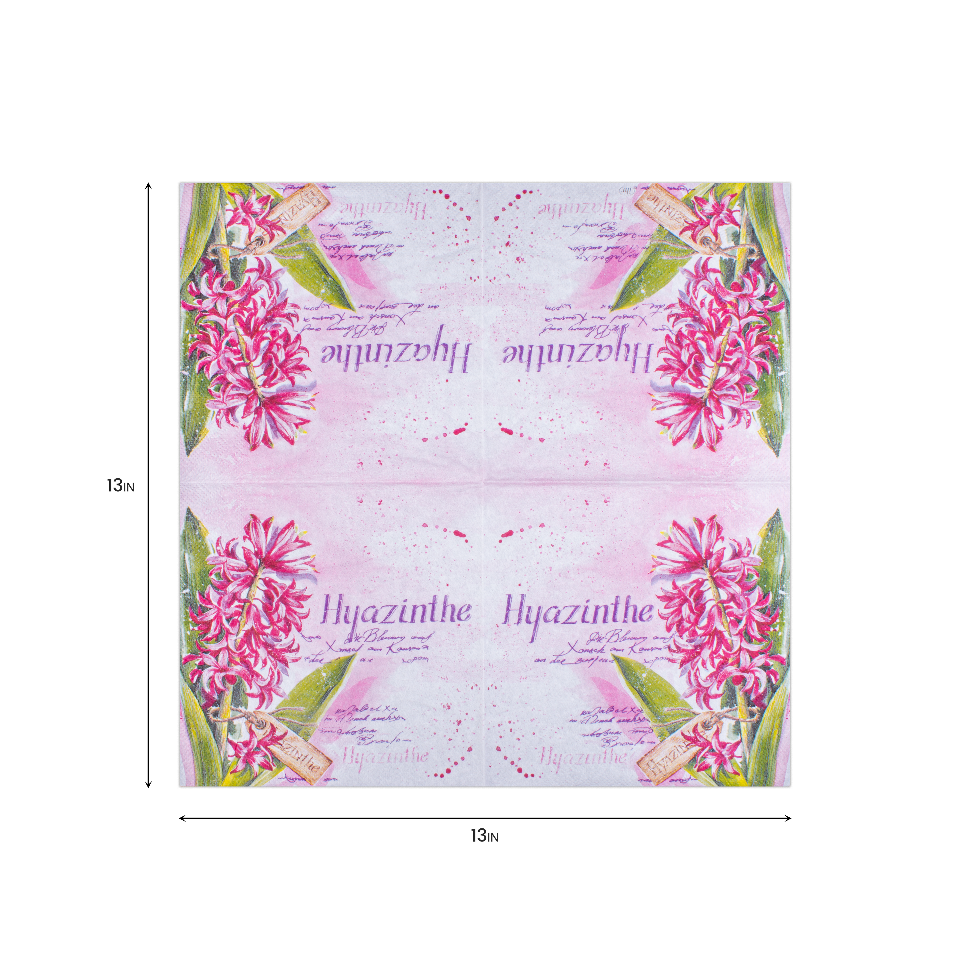 Decoupage Napkin Vintage Hyacinth 13in X 13in 3Ply 1pc