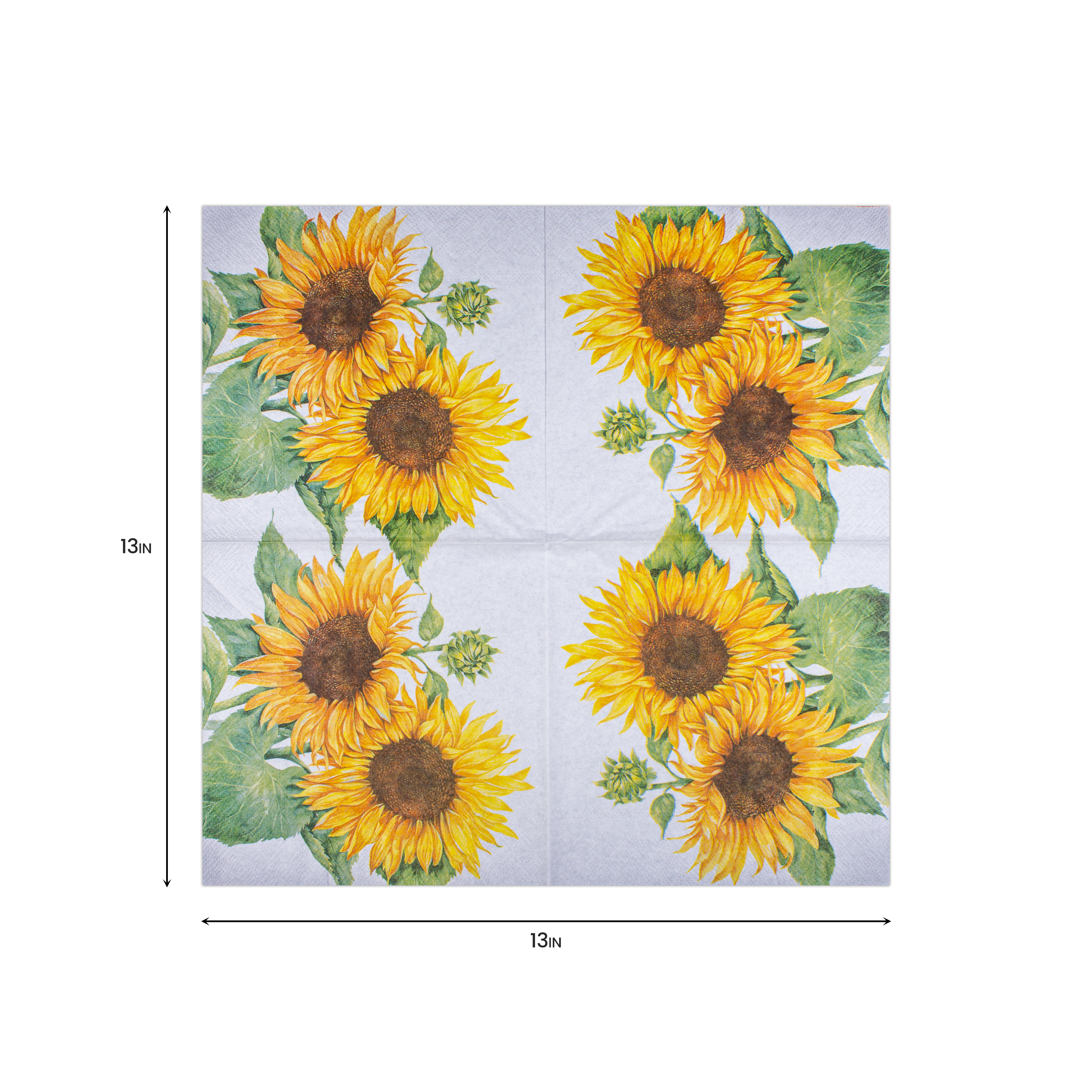 Decoupage Napkin Sunny Sunflowers 13in X 13inch 3 Ply 1pc