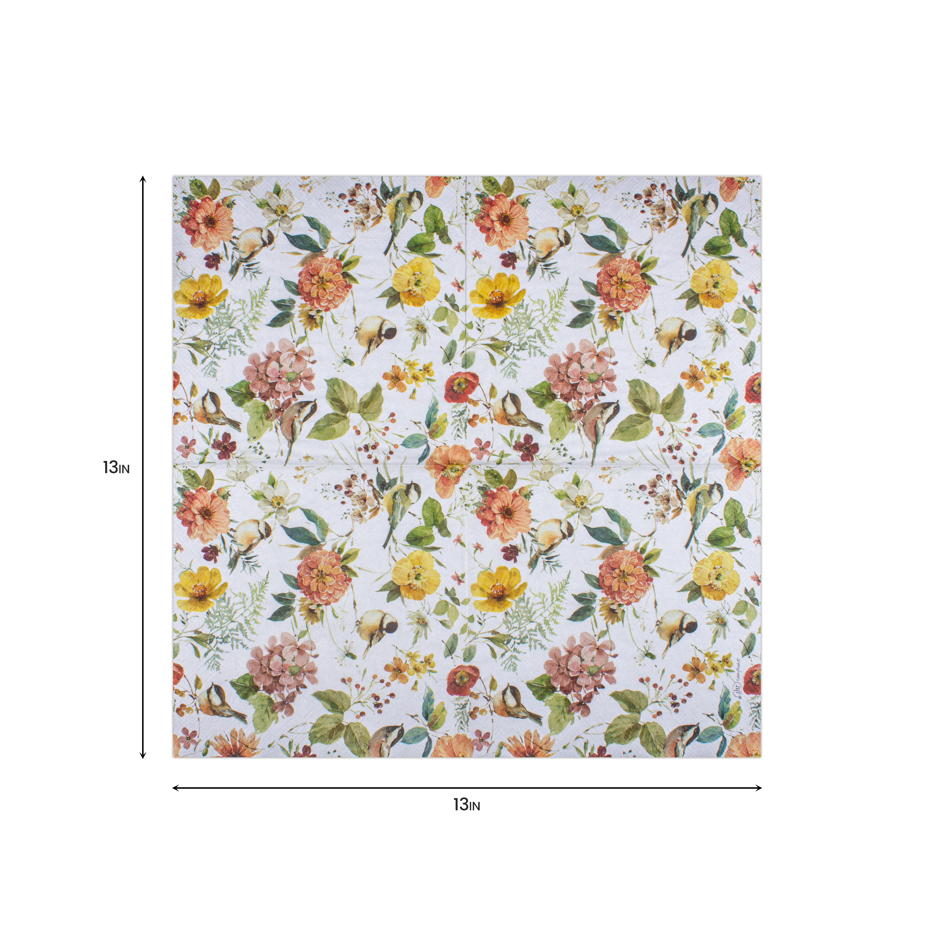 Decoupage Napkin Finch Garden 13 X 13inch 3 Ply 1pc