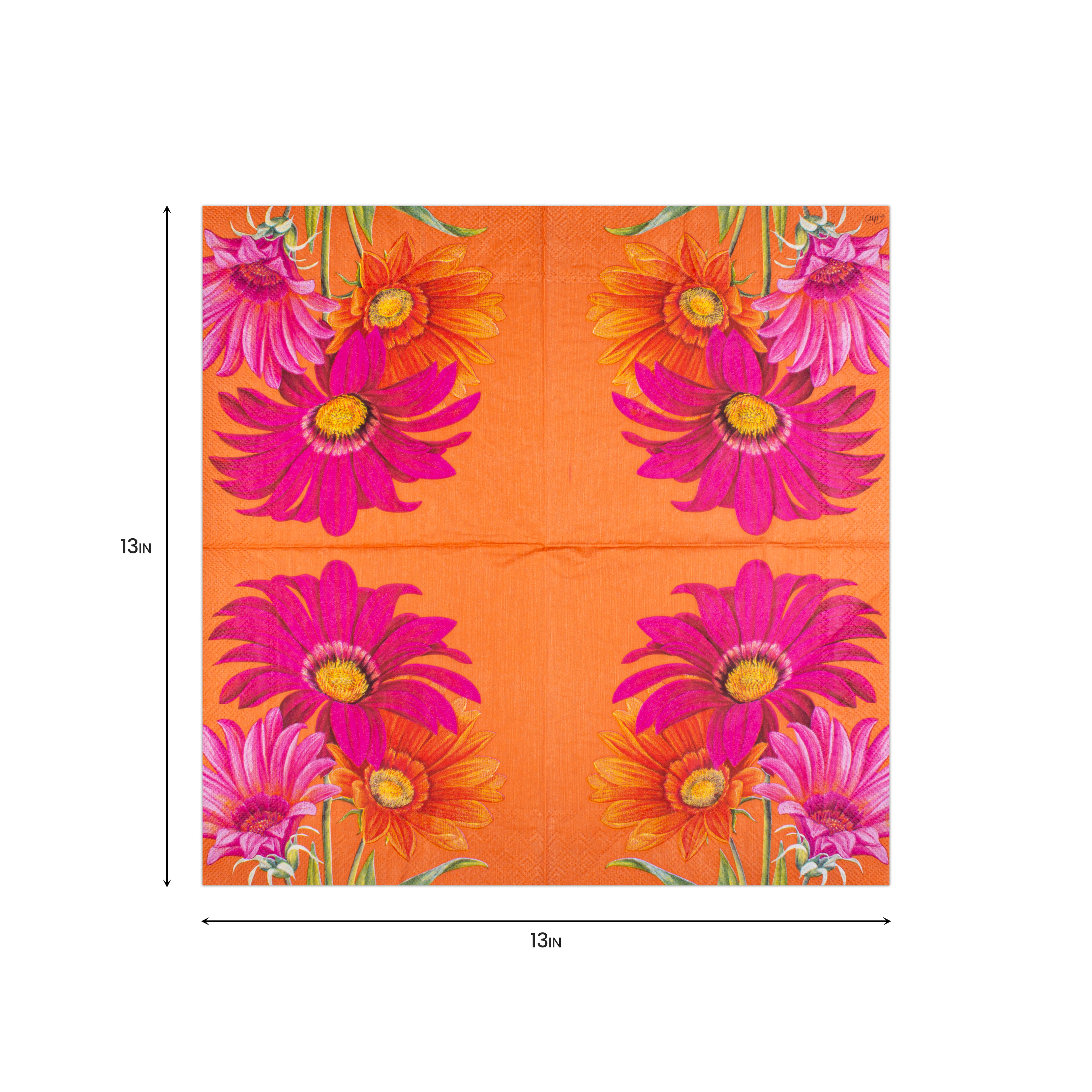 Decoupage Napkin Gerbera Blossom 13 X 13inch 3 Ply 1pc