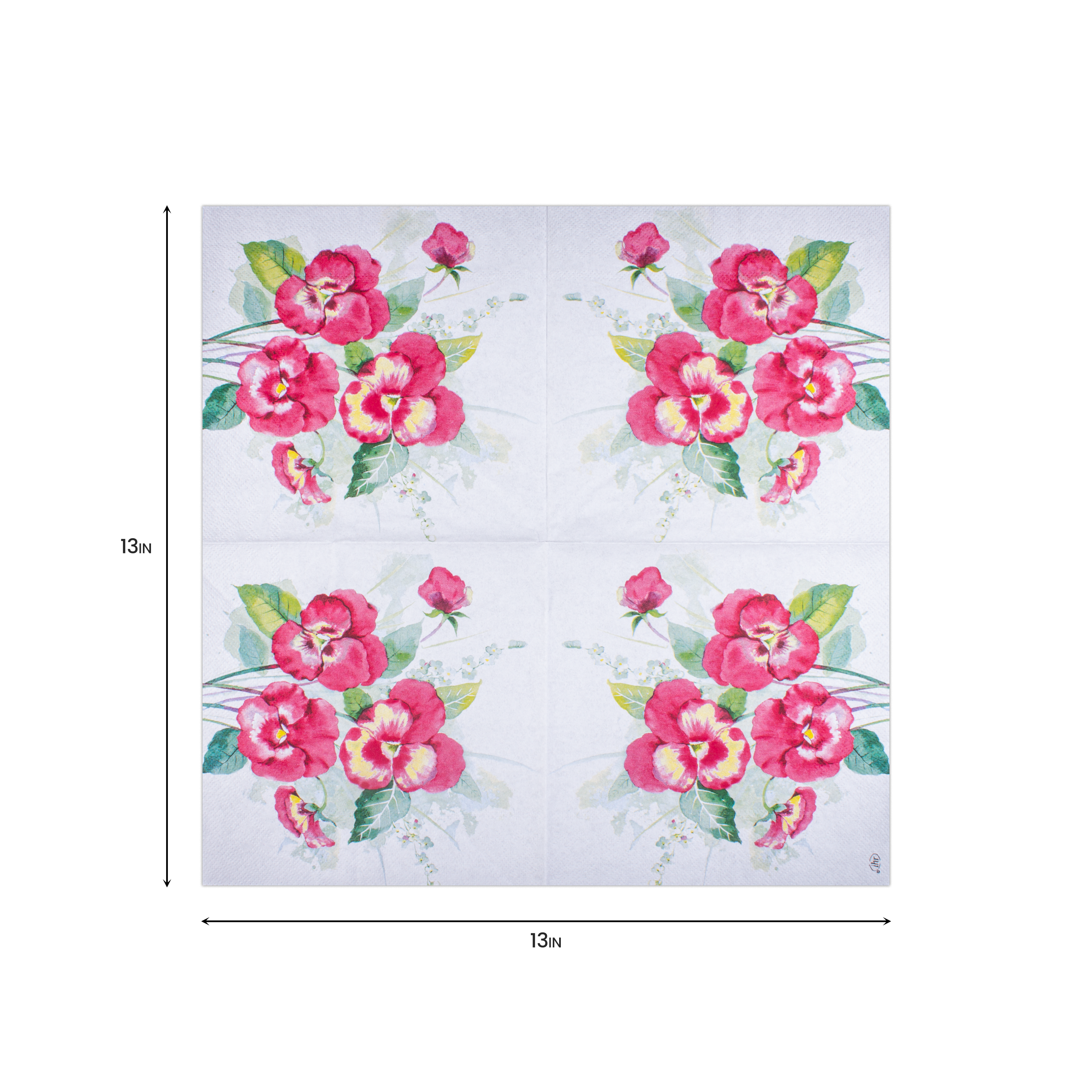 Decoupage Napkin Red Pansy 13in X 13inch 3 Ply 1pc