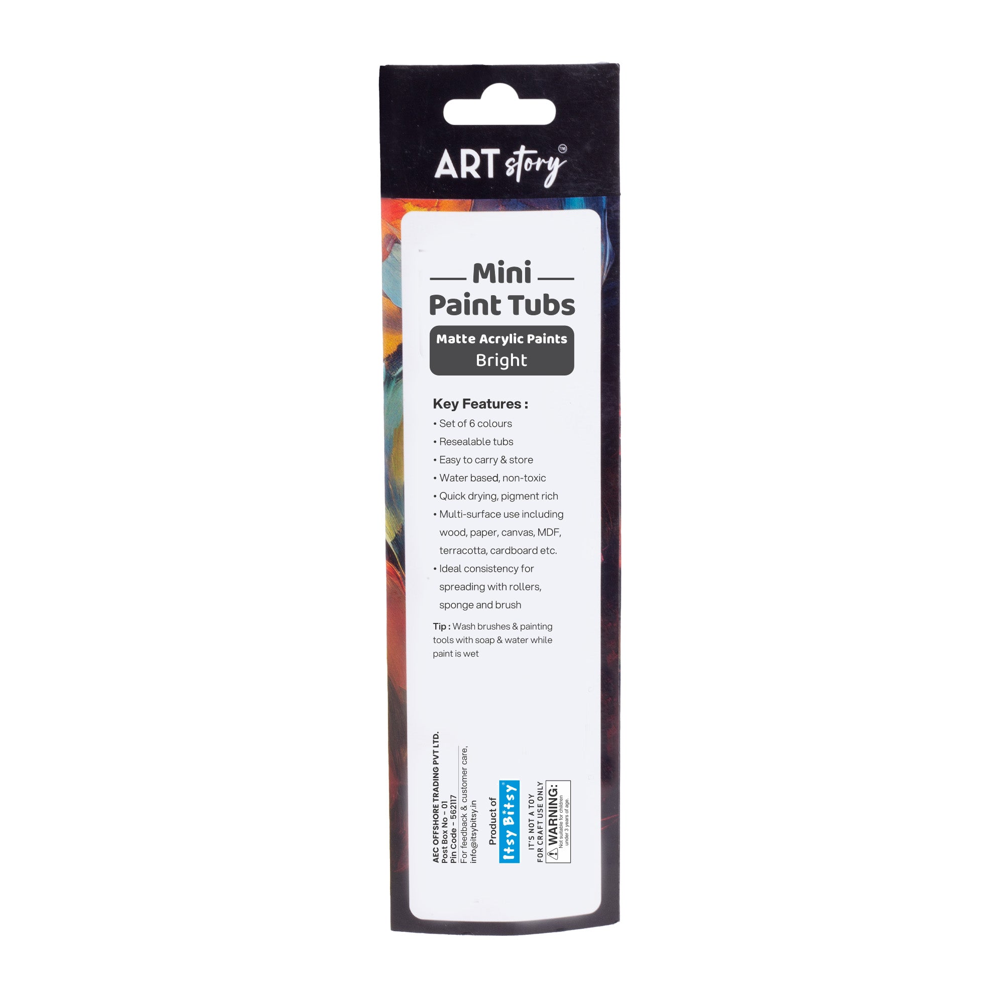 Mini Paint Tubs Metallic Paint Bright 6ml x 6 shades