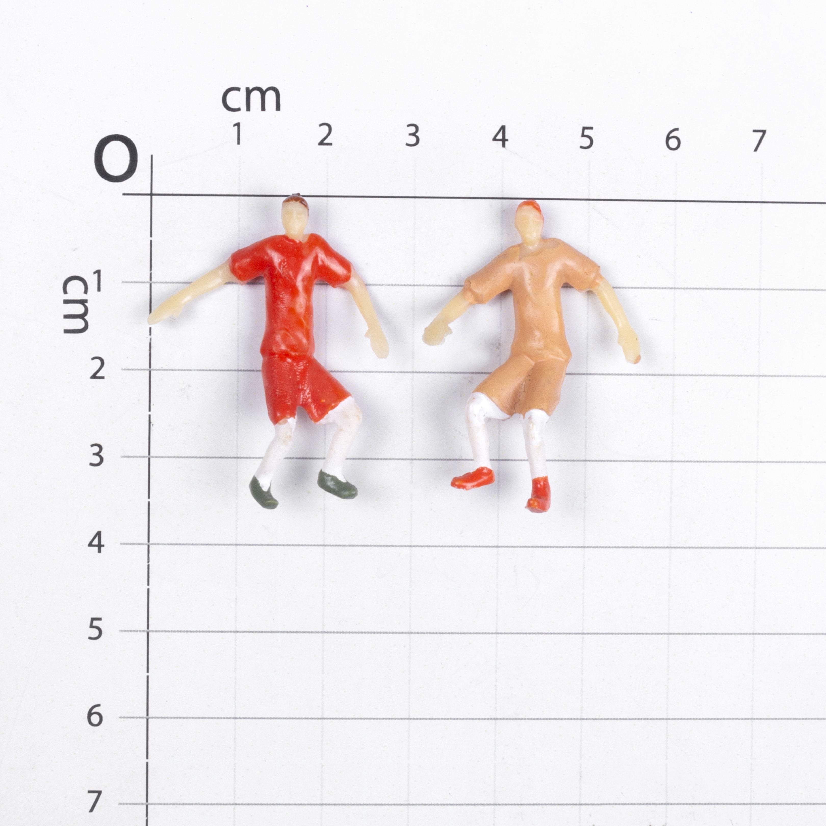 Miniature Human Figurine Football Theme Assorted Colours H36mm 2pc