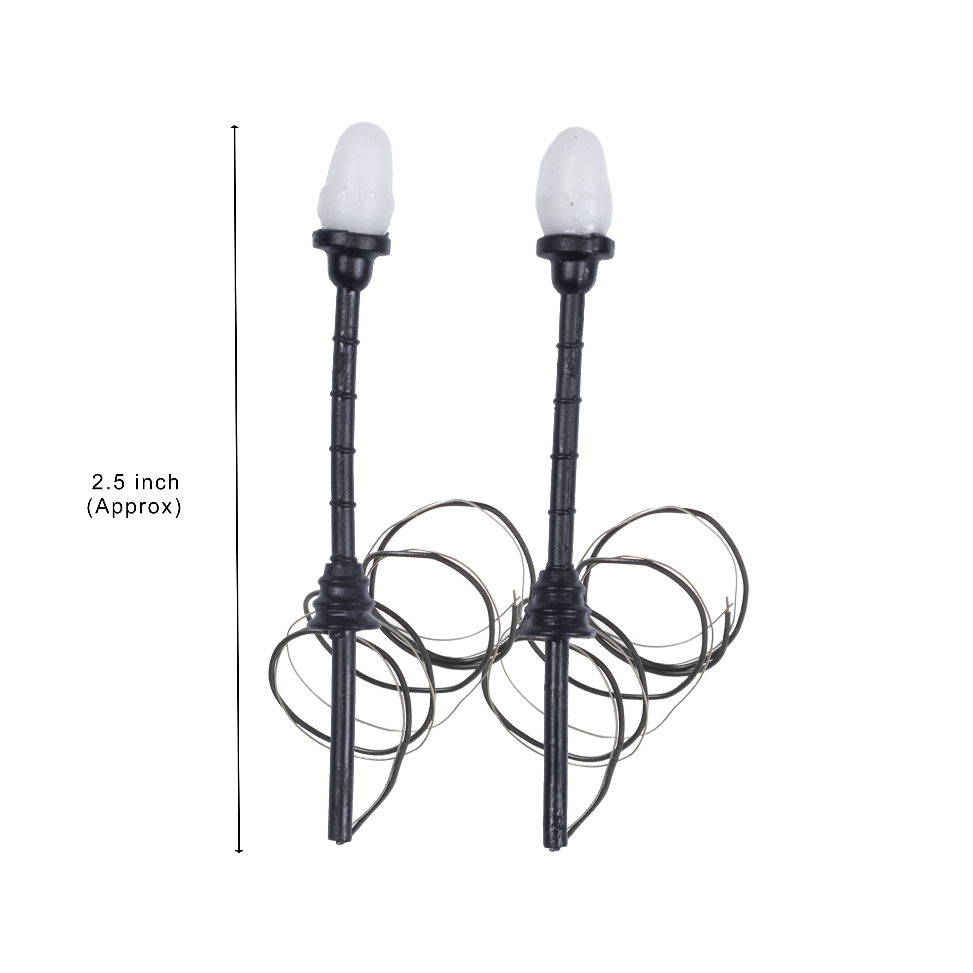 Miniature Lotus LED Lamp Post Single Light 3V H70mm 2pc