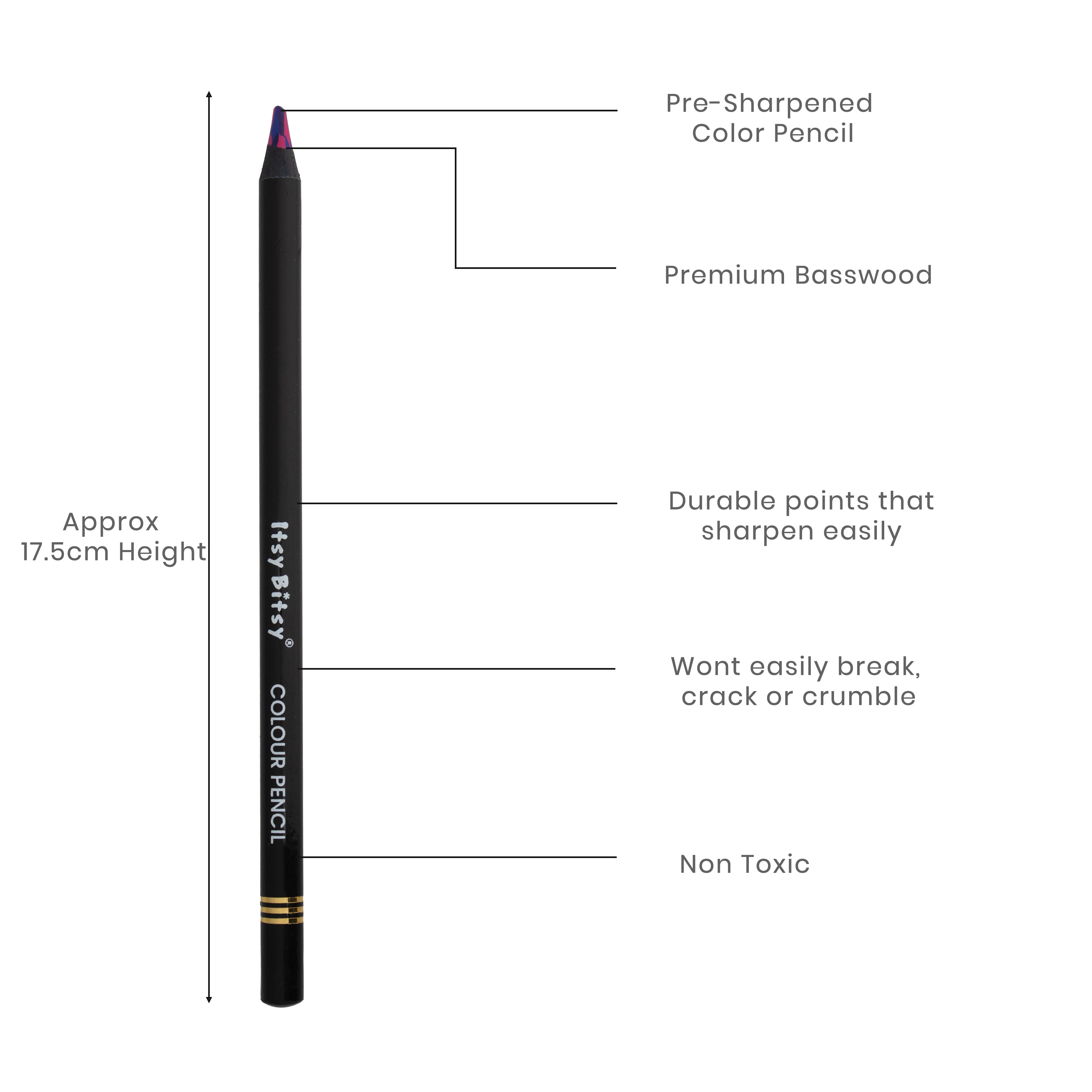 Premium Artist Rainbow Colour Pencil 1pc - Cosmic Bloom
