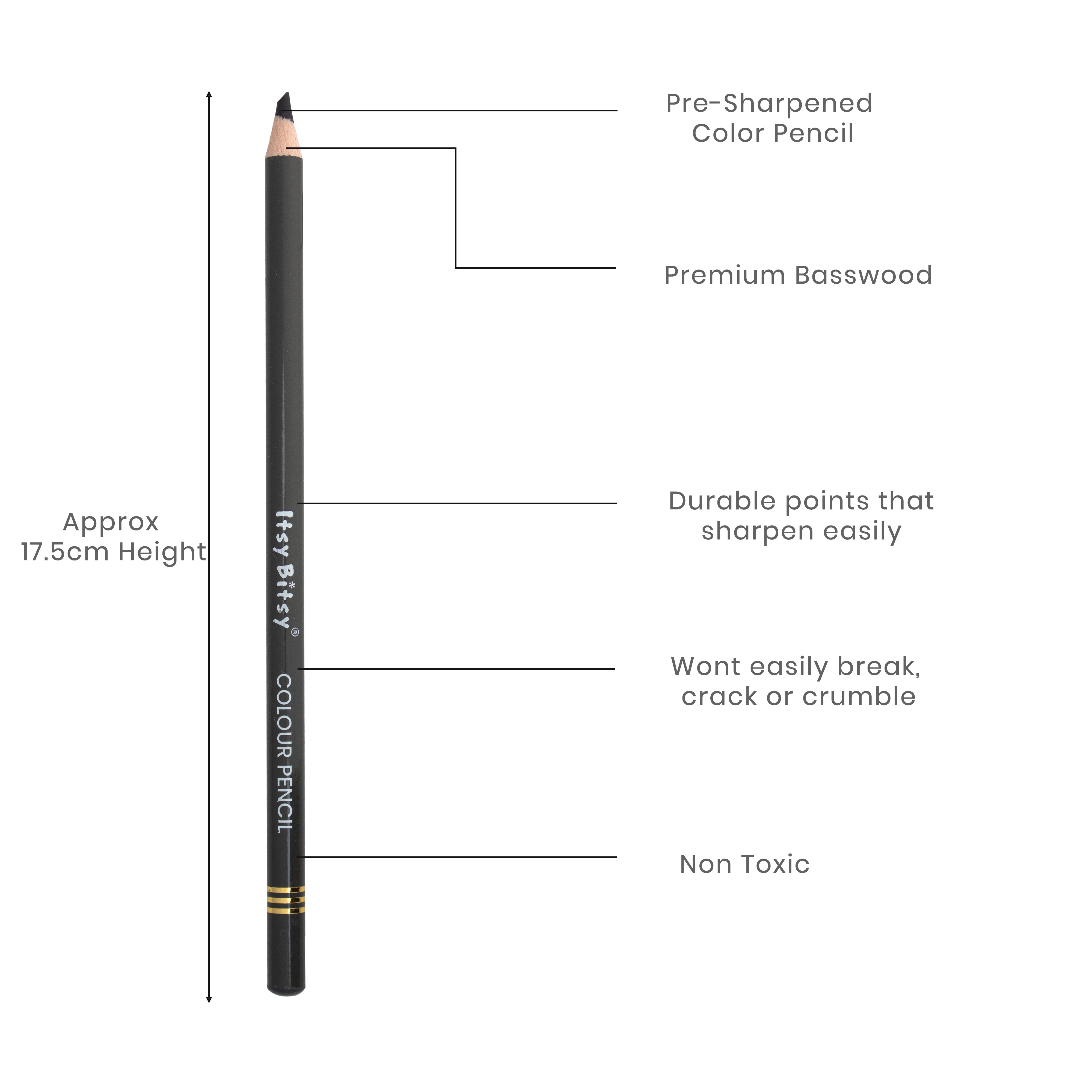 Premium Artist Colour Pencil 1pc - Dark Sepia