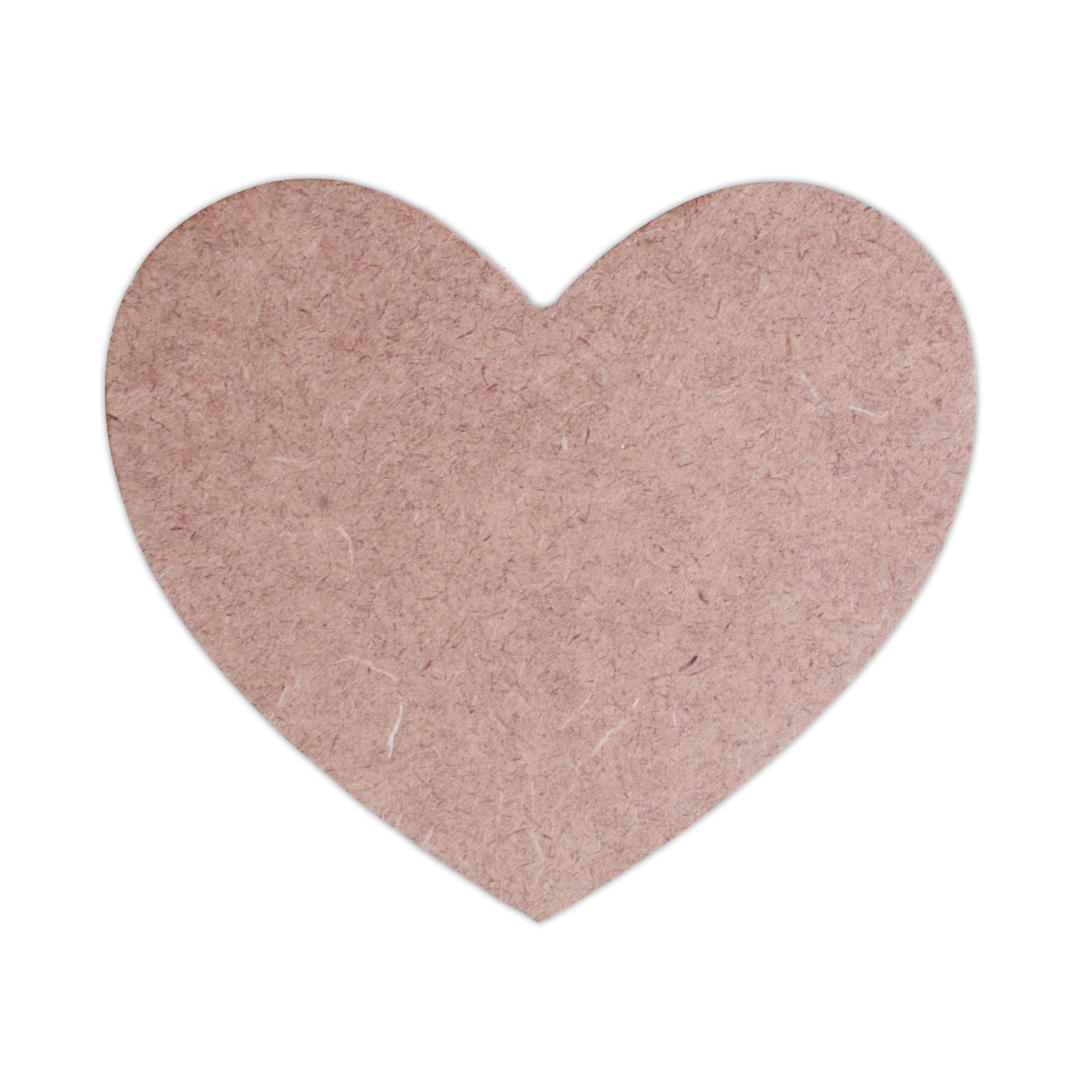 MDF Coaster Heart 4inch Dia 5.5mm Thick Set of 6pc