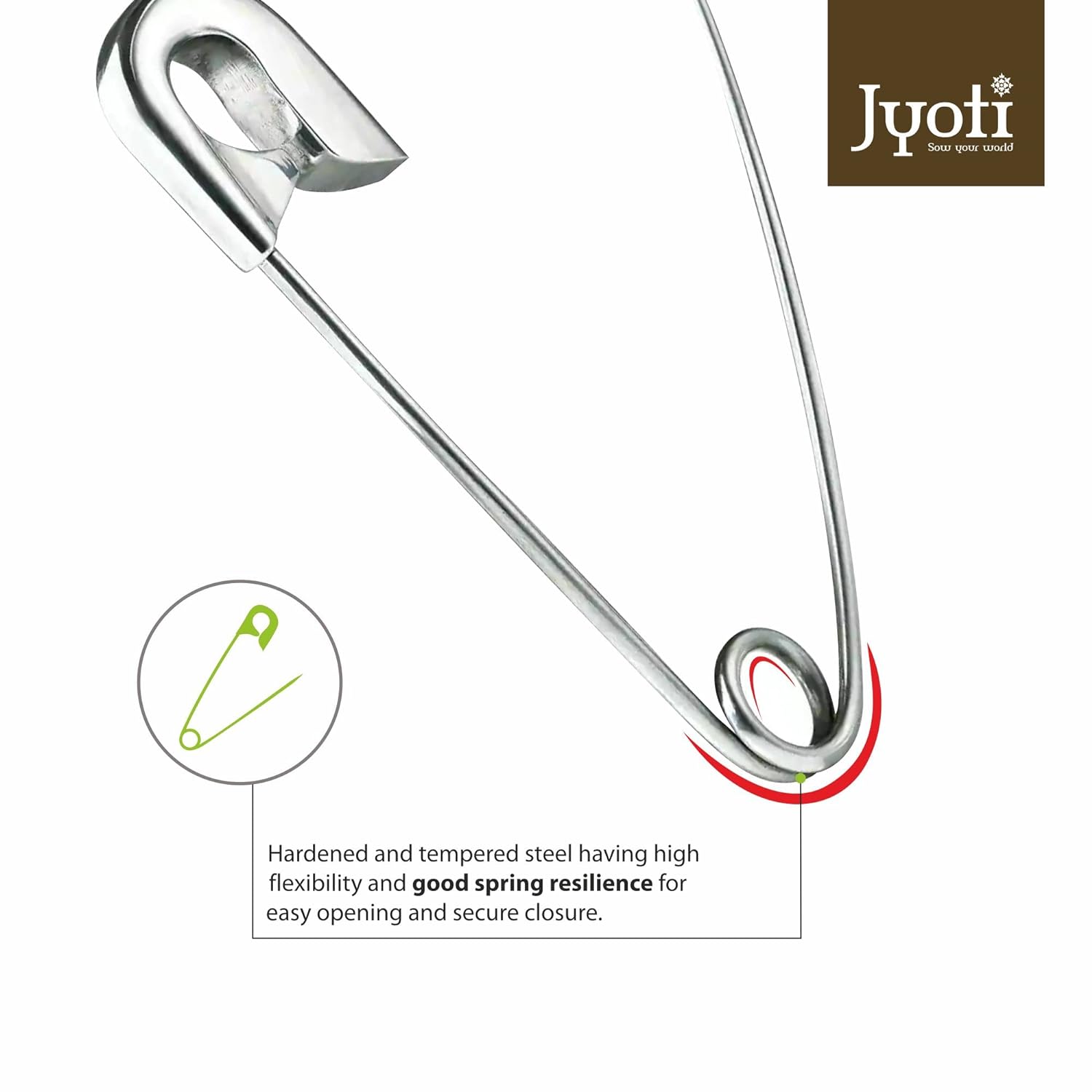 Safety Pins 4 Size 10Pcs Jyoti