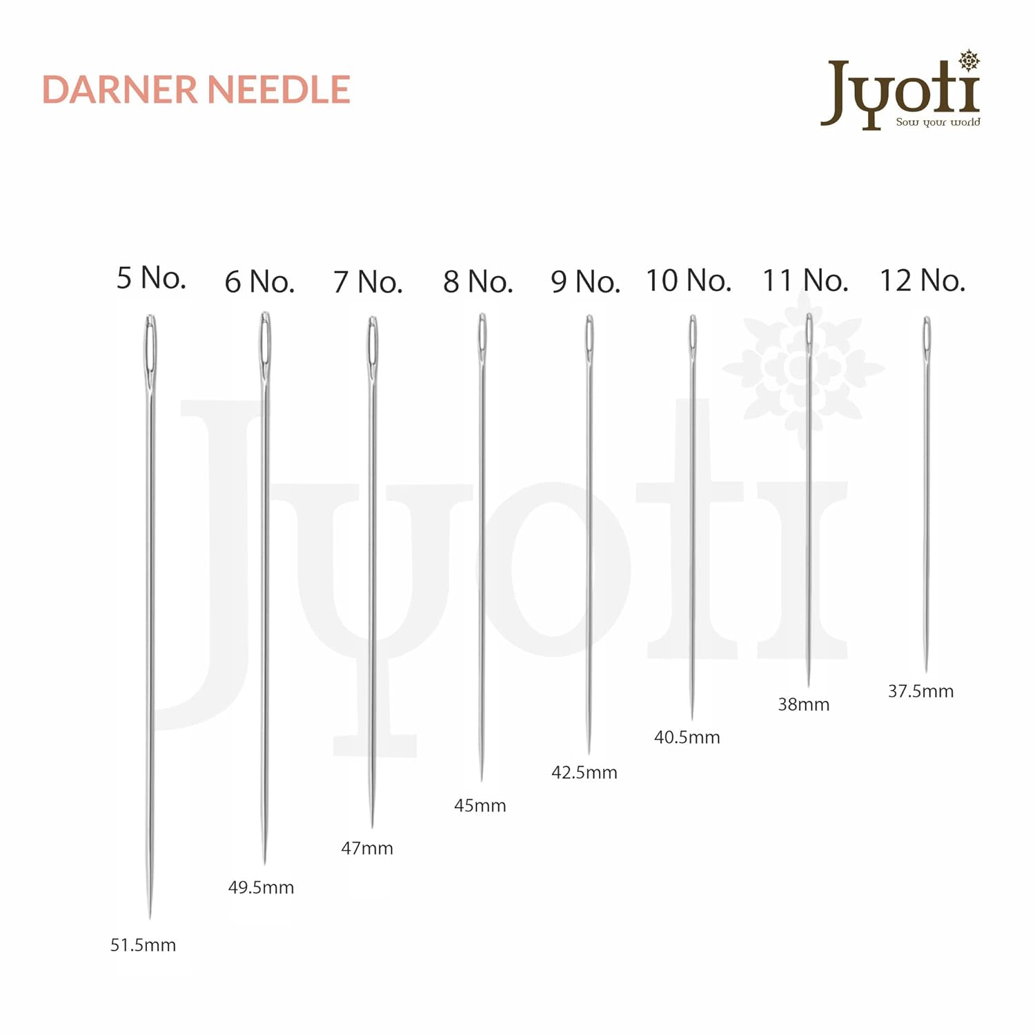 Sewing Needle Long Darners No.7 20 Pc