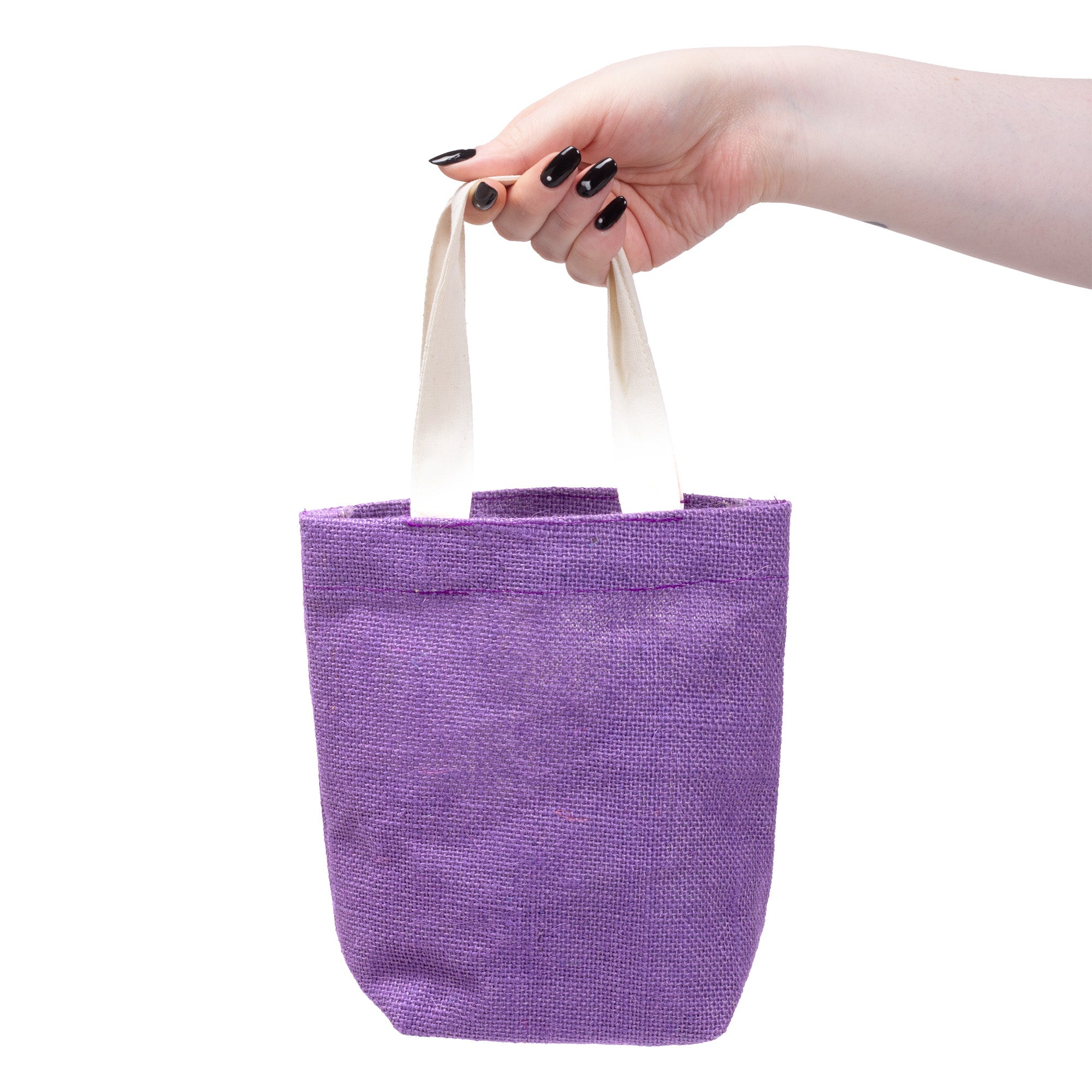Burlap Tote Bag Assorted Colours L7.5 X W7.8 X D3inch 1pc