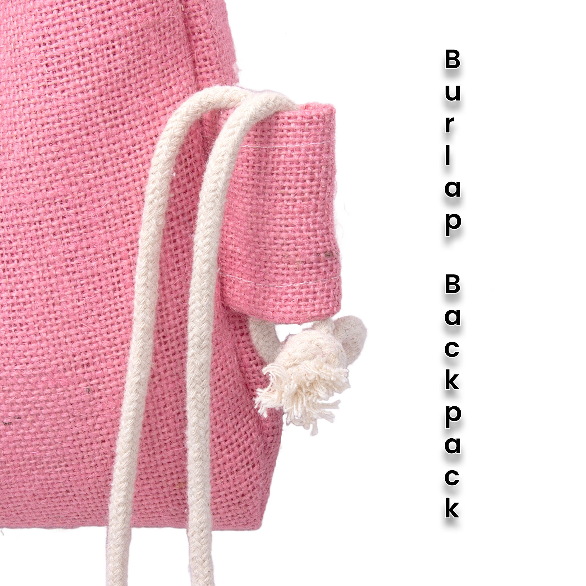 Burlap Backpack Assorted Colours L16.9 X W12.9inch 1pc