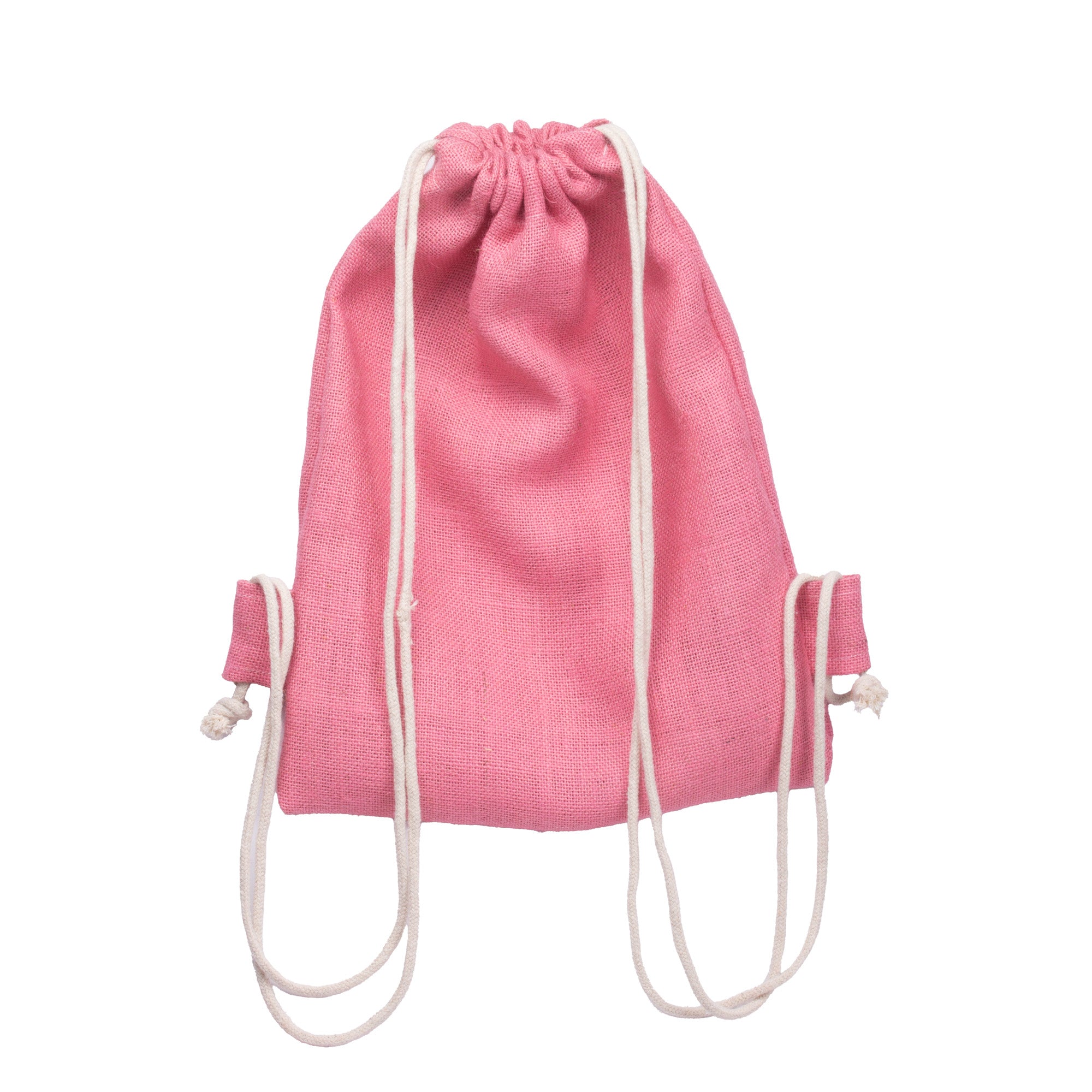 Burlap Backpack Assorted Colours L16.9 X W12.9inch 1pc