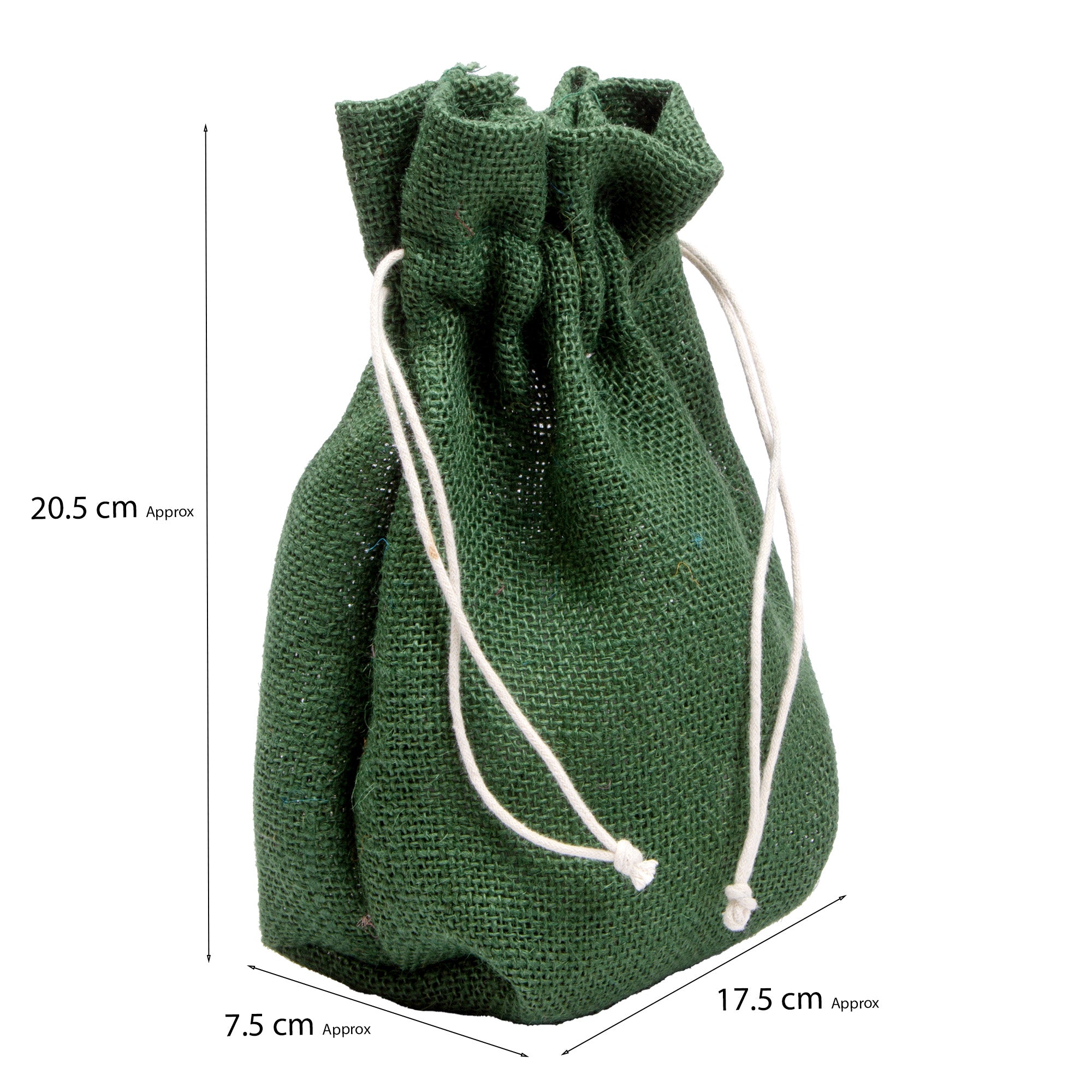 Burlap Drawstring Bag Assorted Colours L8 X W7.5X D3inch 1pc