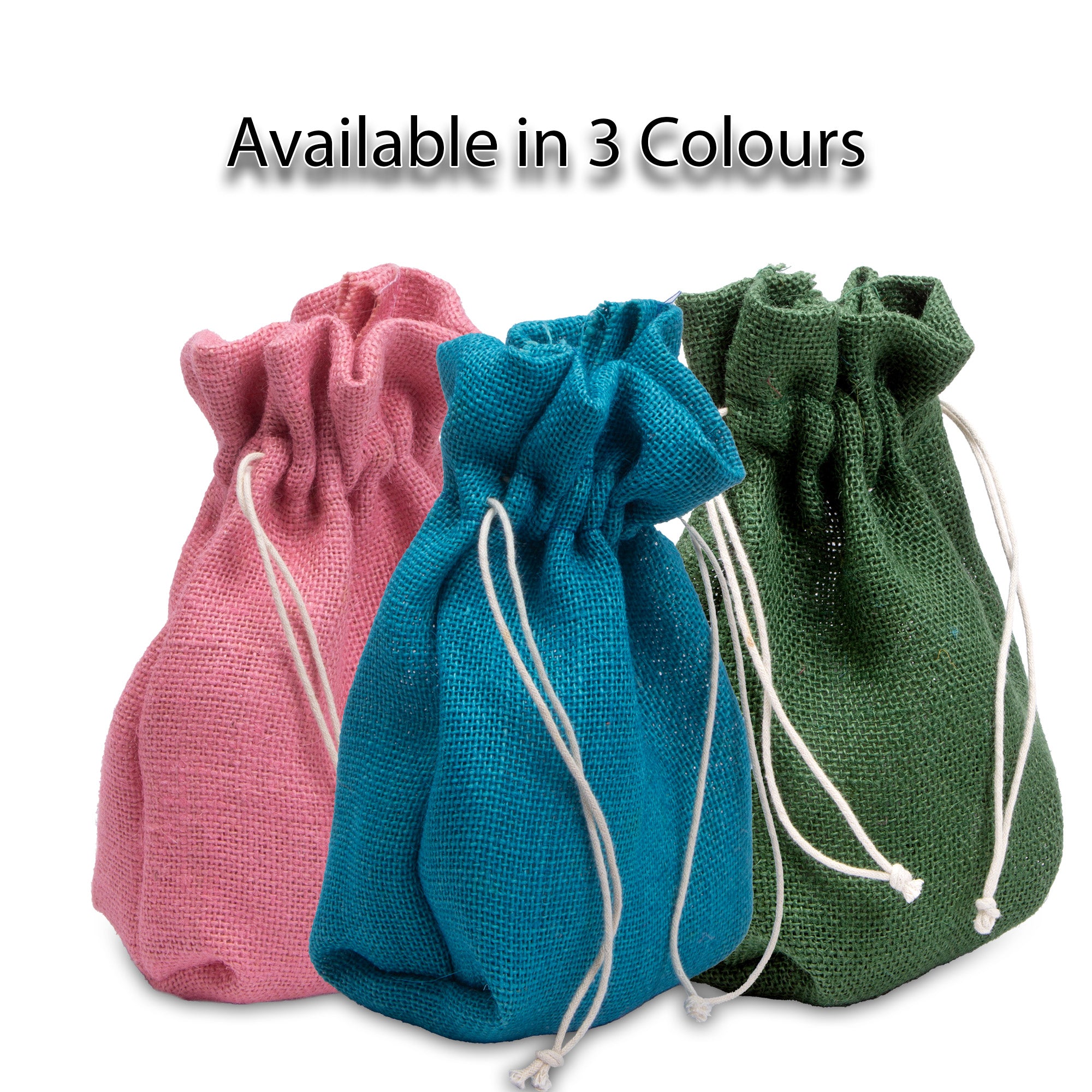 Burlap Drawstring Bag Assorted Colours L8 X W7.5X D3inch 1pc