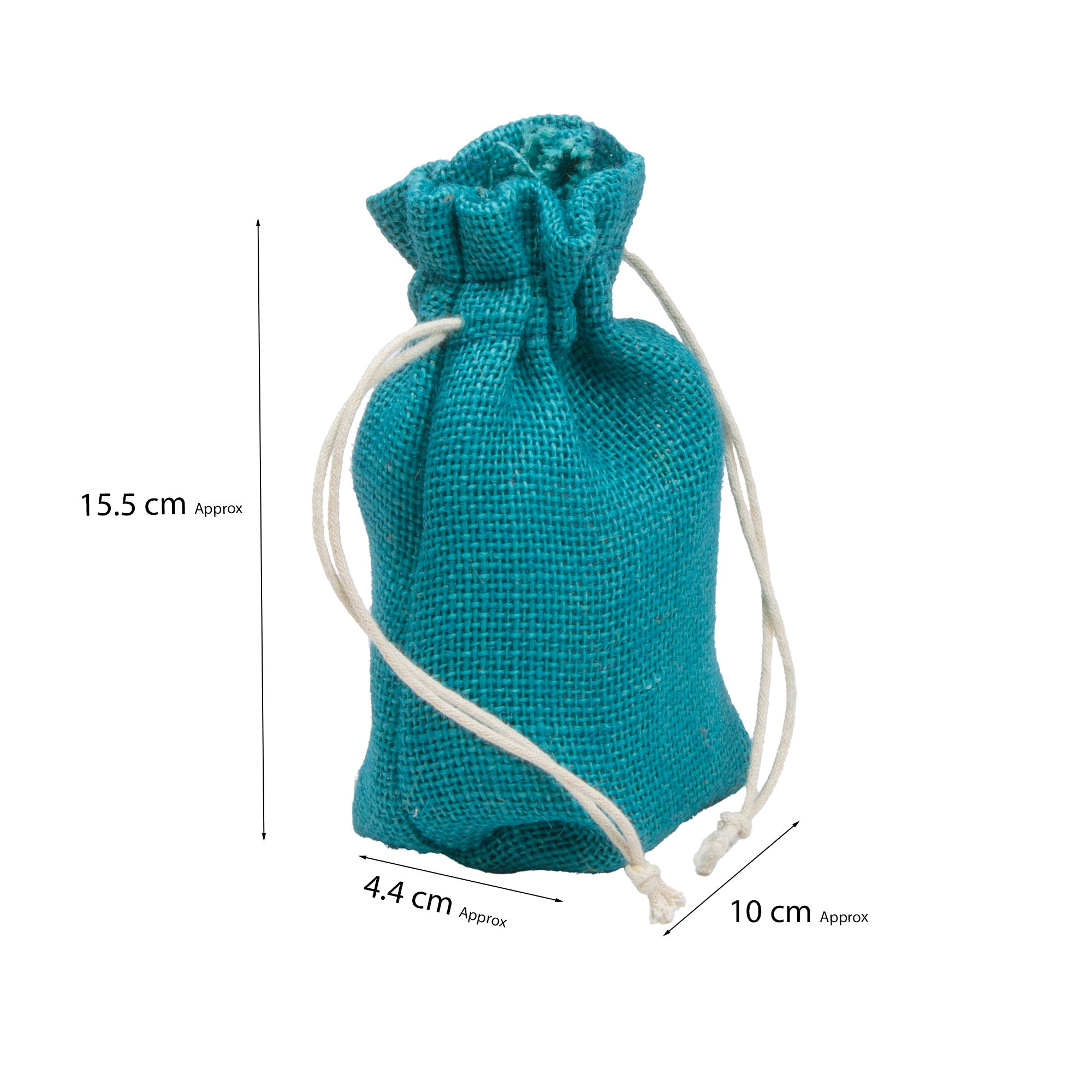 Burlap Drawstring Bag Assorted Colours L6 X W4.4X D2inch 1pc