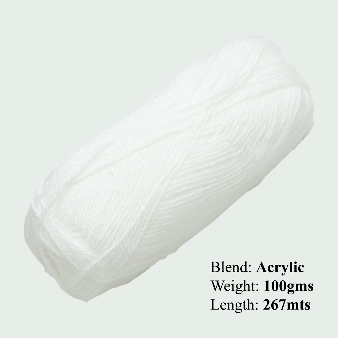 Snuggly Blanket Knitting/Crochet Yarn 100% Acrylic White 267m 100g