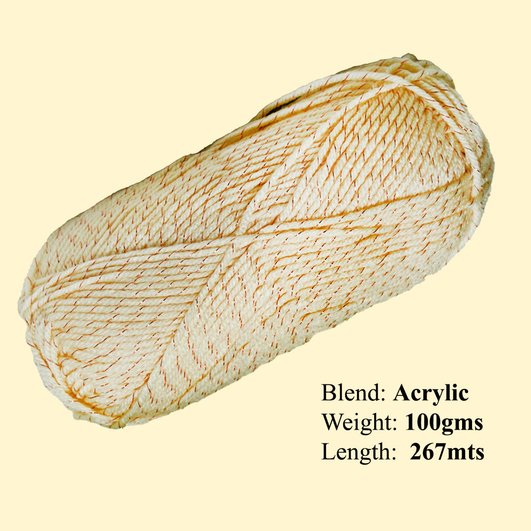 Snuggly Blanket Knitting/Crochet Yarn 99% Anti Pill Acrylic Cream 170m 100g