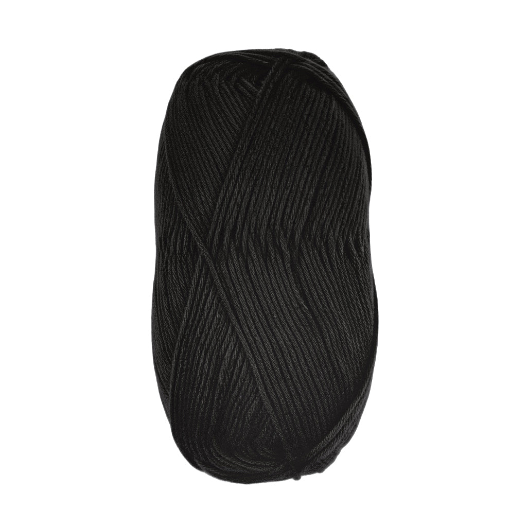 Pure Cotton Knitting/Crochet Yarn 100% Cotton Soot black 130m 50g