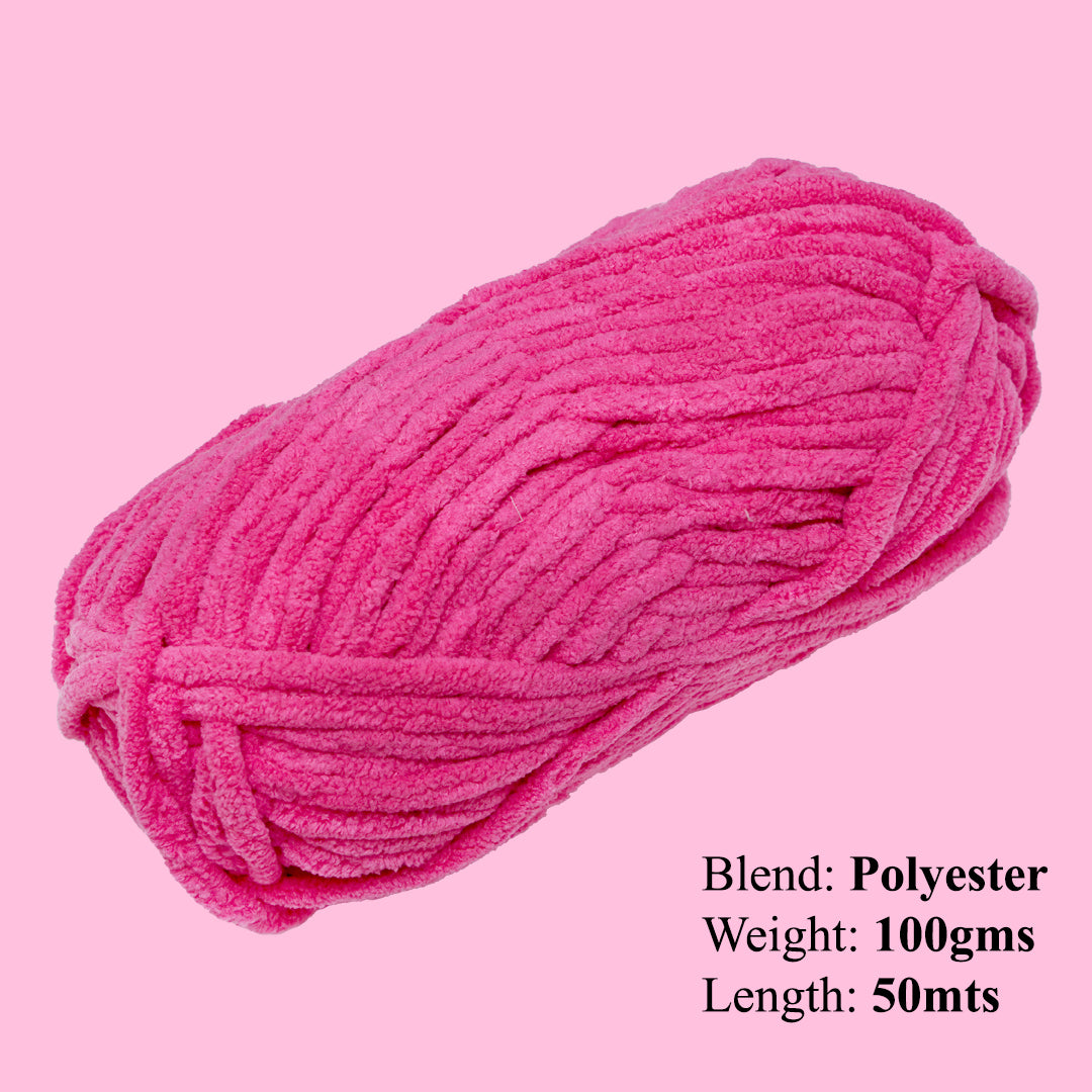 Snuggly Blanket Knitting/Crochet Yarn 100% Polyester Fushia 50m 100g