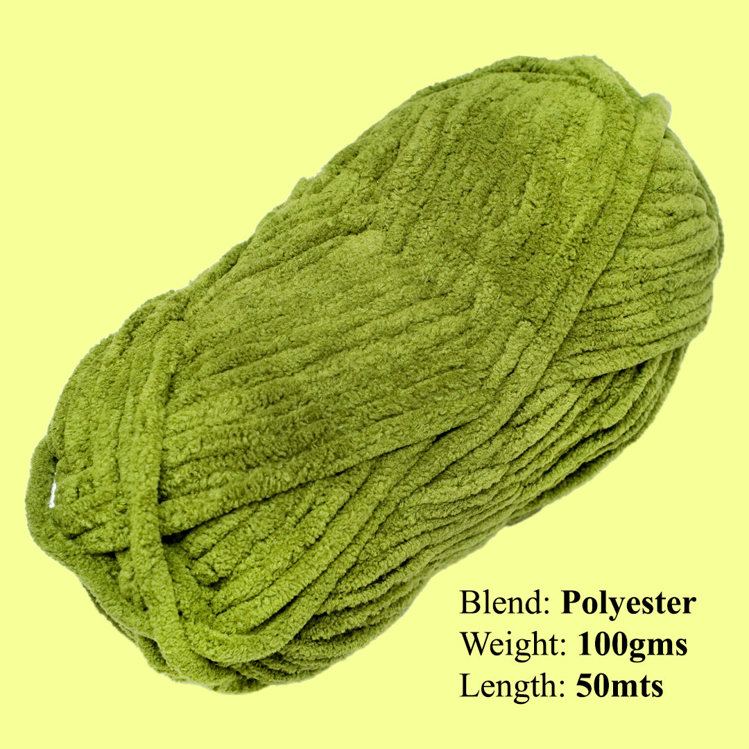 Snuggly Blanket Knitting/Crochet Yarn 100% Polyester Parrot Green 50m 100g