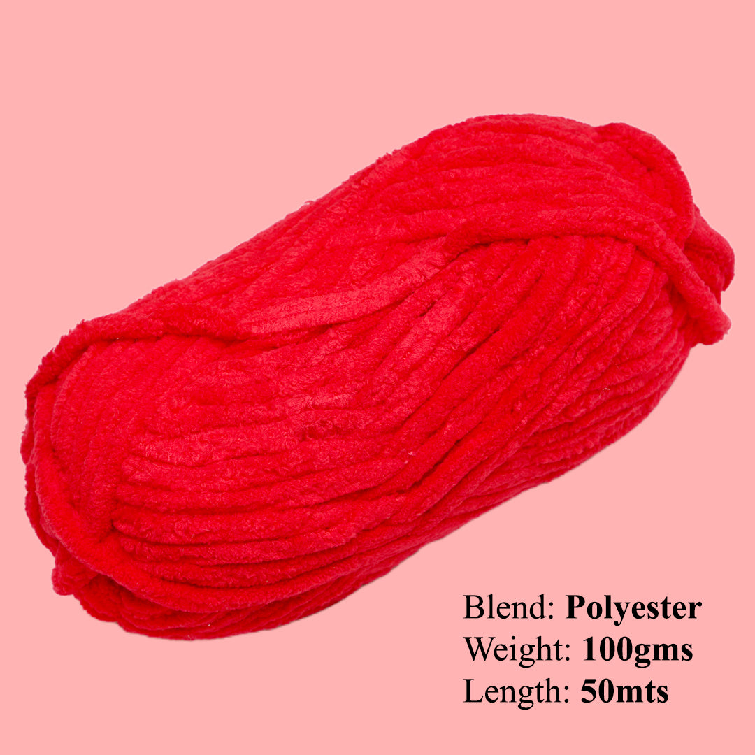 Snuggly Blanket Knitting/Crochet Yarn 100% Polyester Red 50m 100g