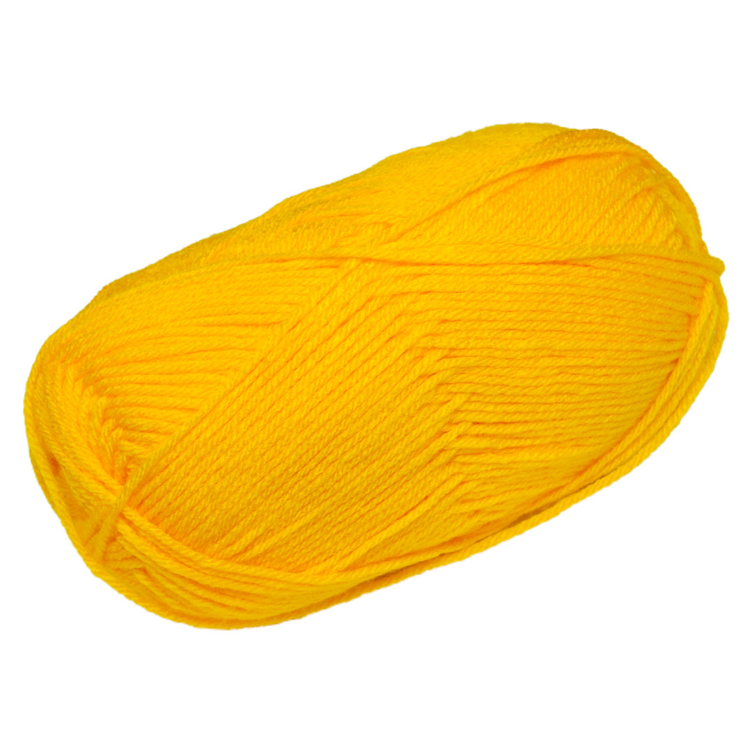 Velvet Touch Knitting/Crochet Yarn 100% Acrylic Yellow 200m 100g