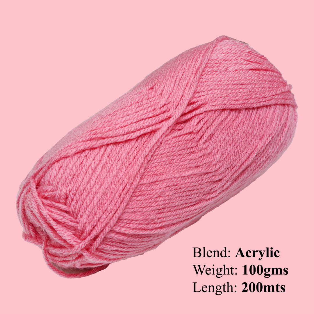 Velvet Touch Knitting/Crochet Yarn 100% Acrylic Flamingo 200m 100g