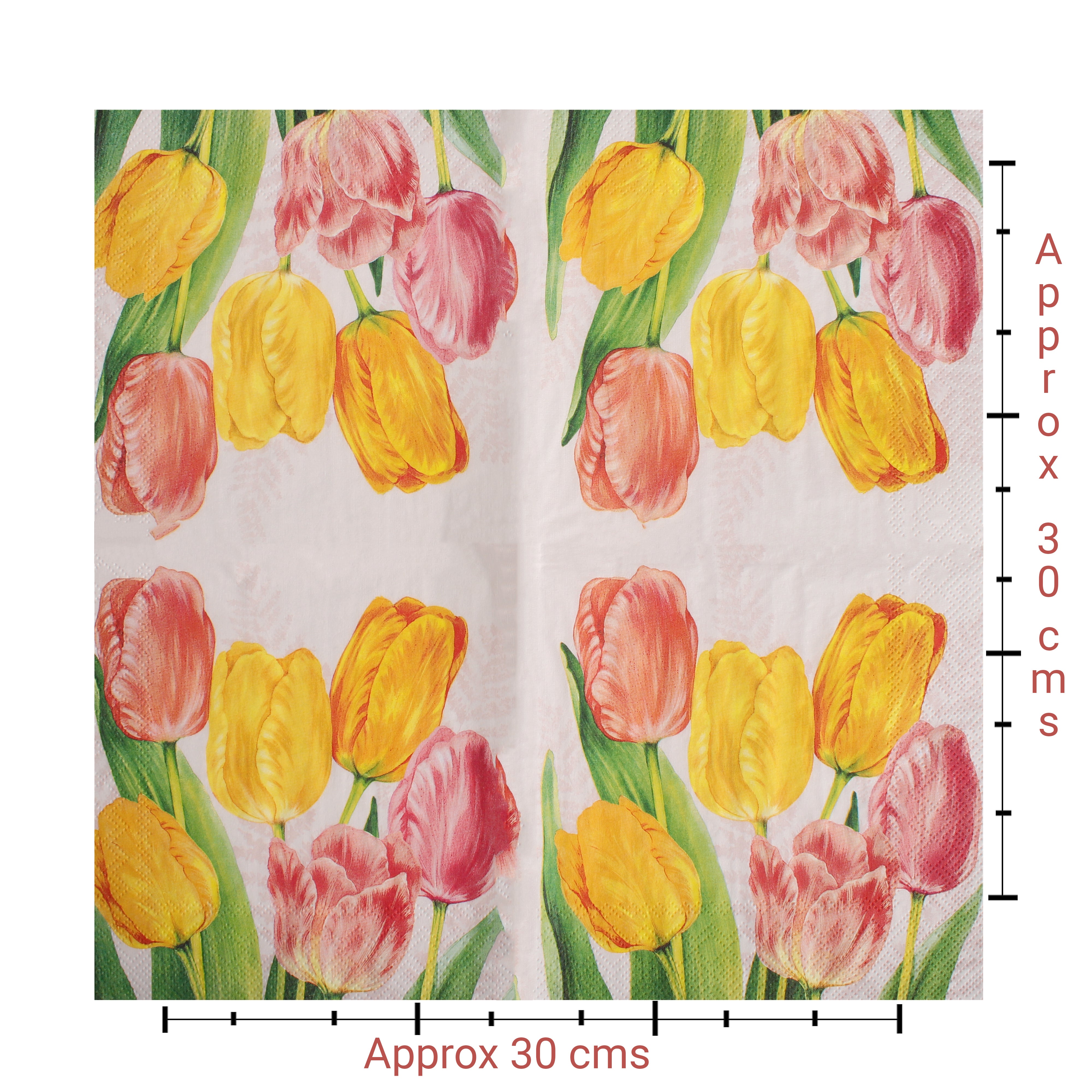 Decoupage Napkin Tulip Gallery 15 X 13inch 3PLY 1pc