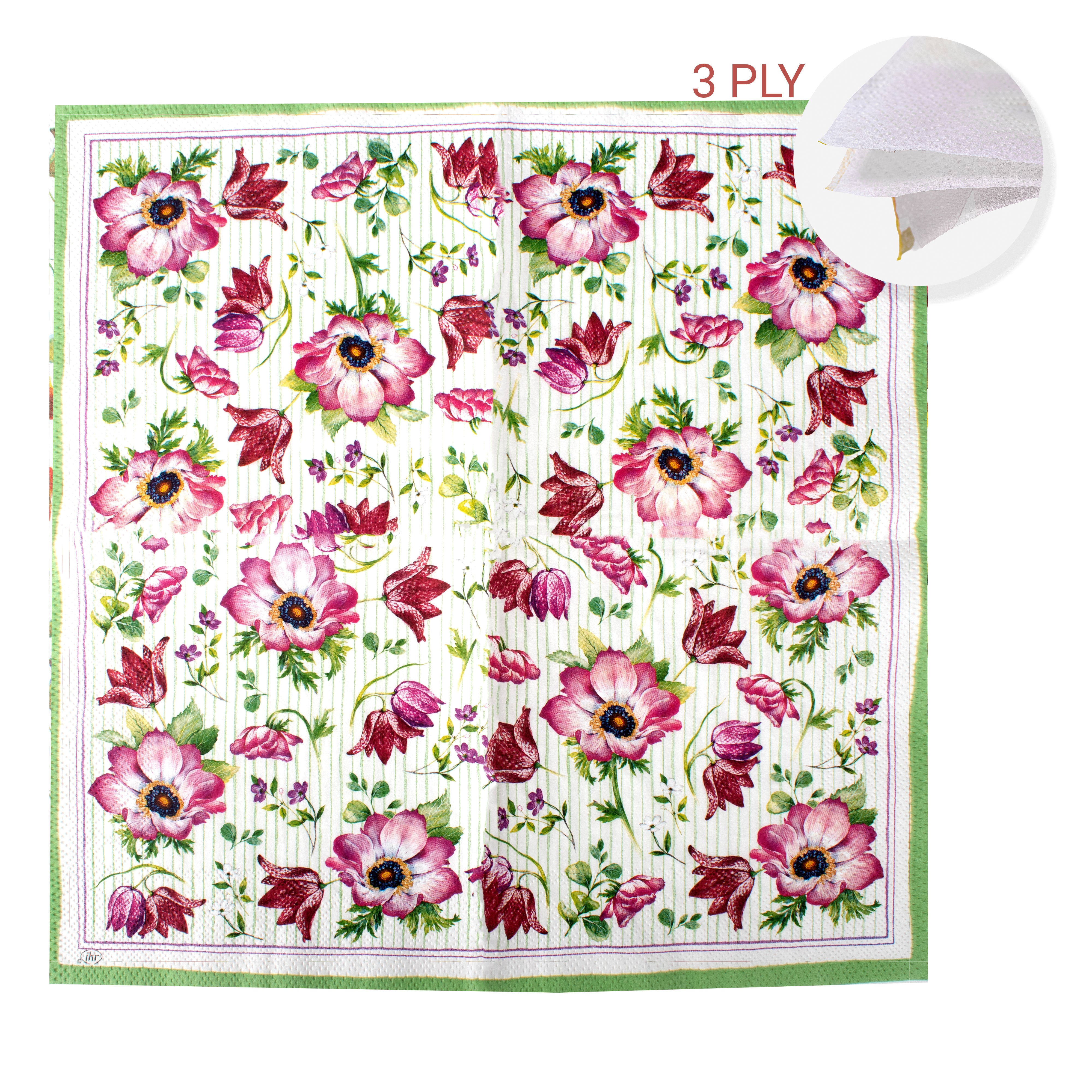 Decoupage Napkin Wild Anemone 13 X 13inch 3PLY 1pc