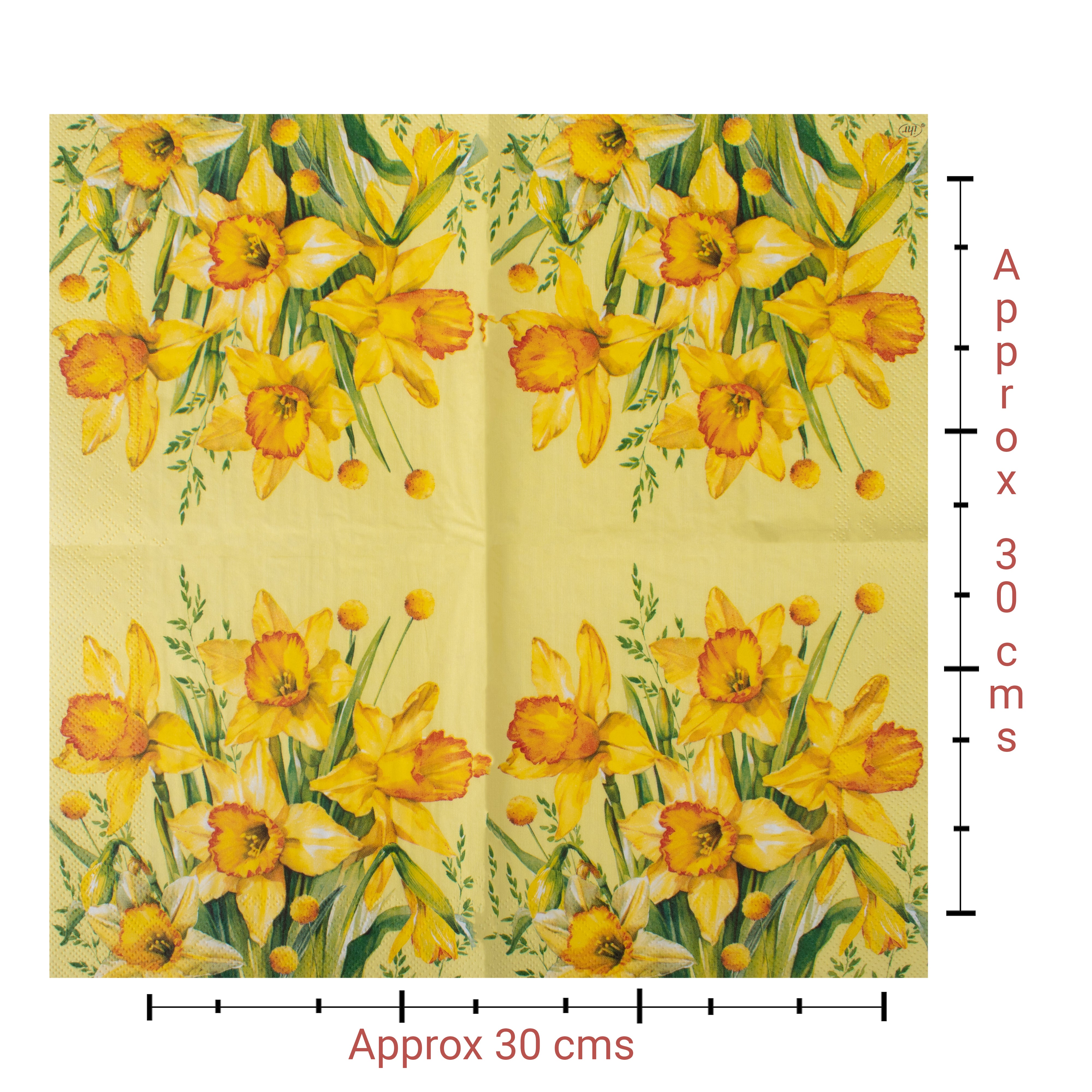 Decoupage Napkin Daffodil Meadow 13 X 13inch 3PLY 1pc