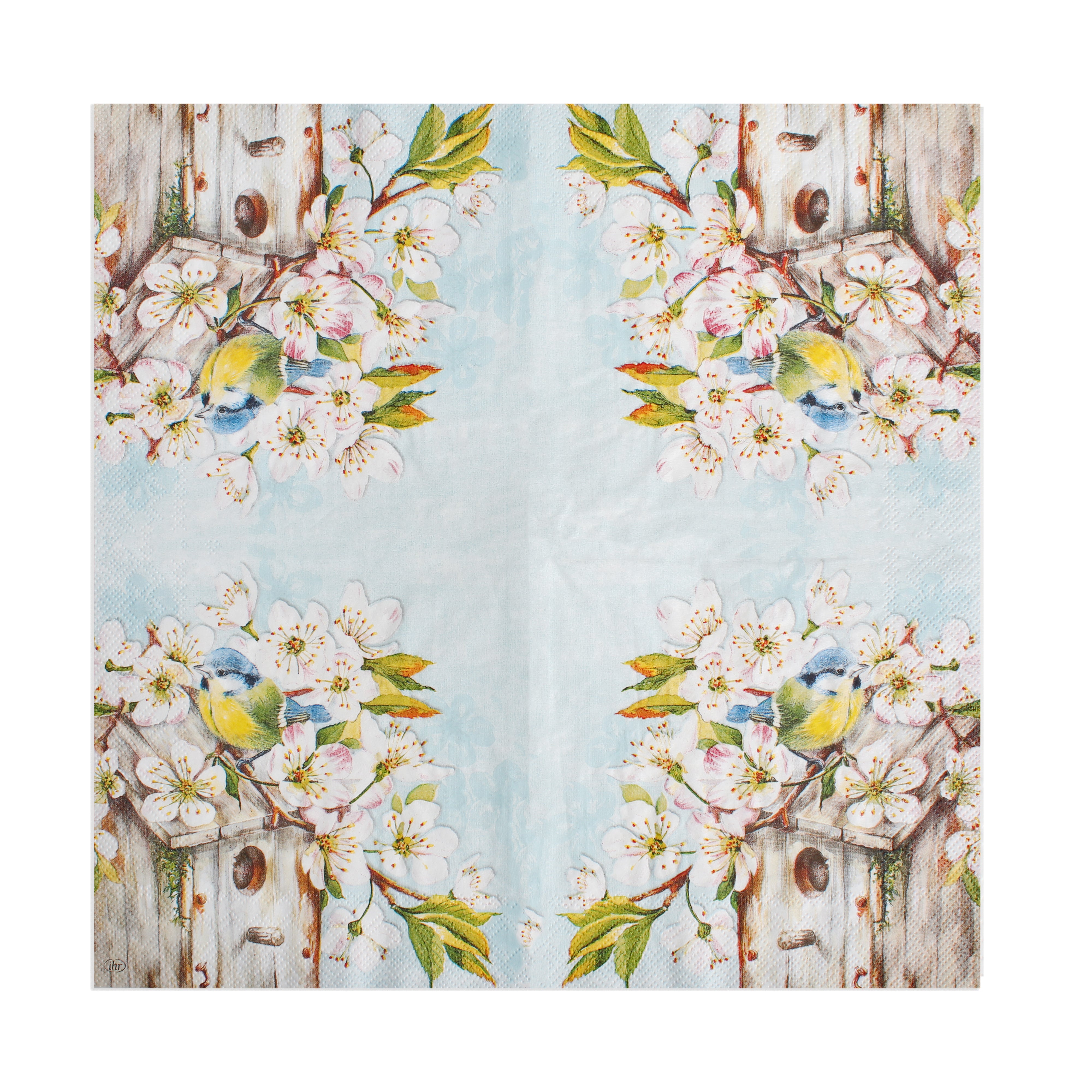 Decoupage Napkin Birdhouse Blossom 26 X 13inch 3PLY 1pc