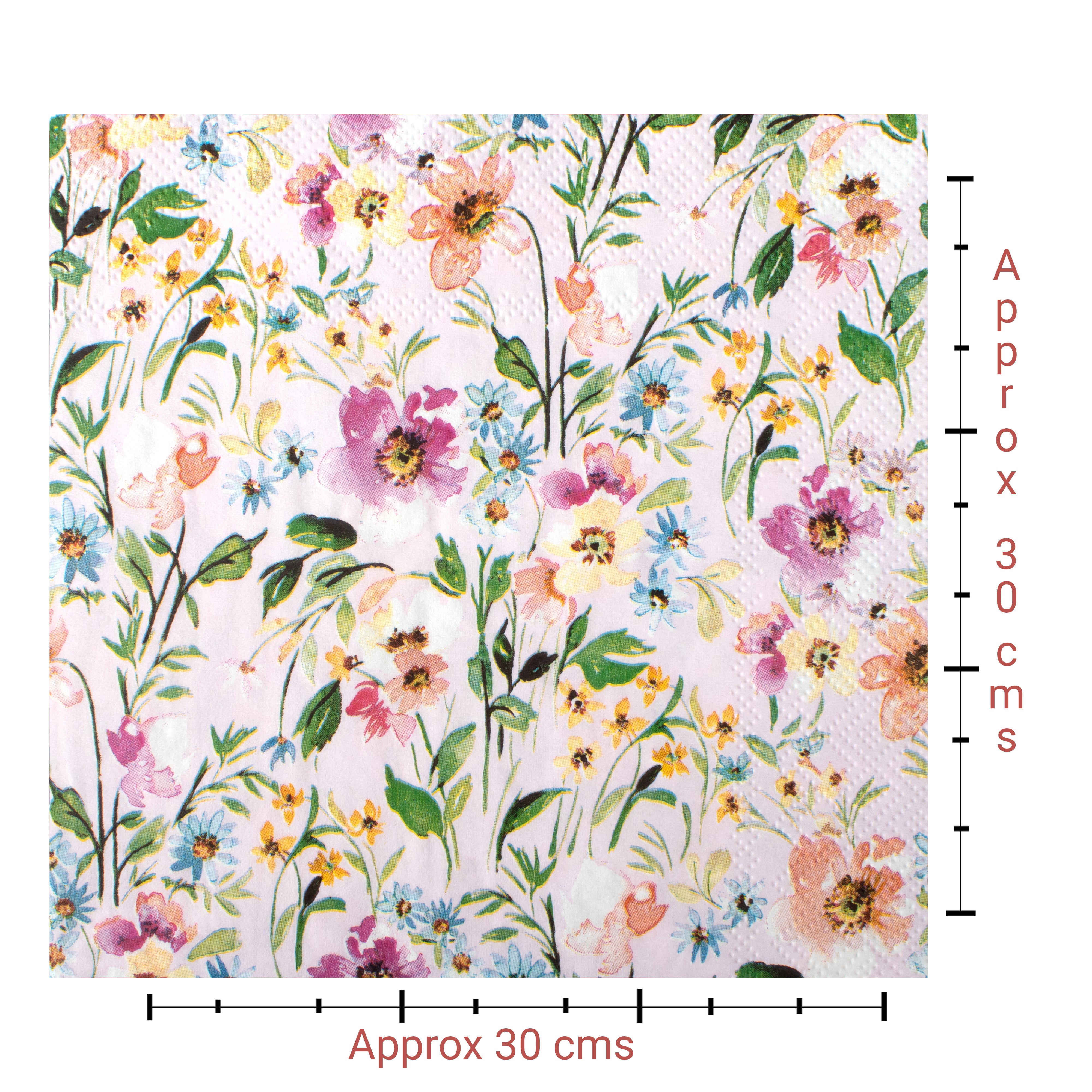 Decoupage Napkin Delightful Bloom - Pink 13 X 13inch 3PLY 1pc