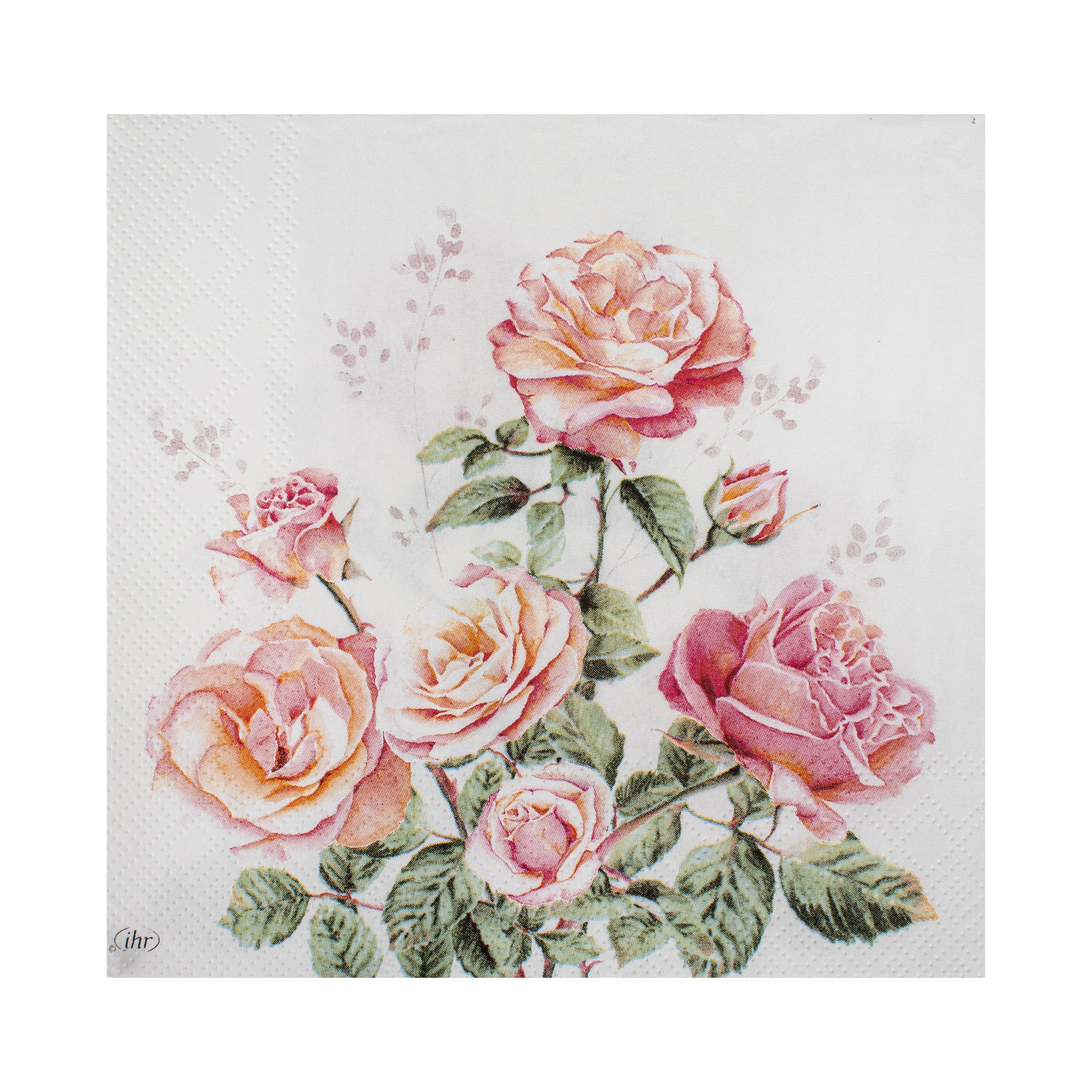Decoupage Napkin Coral Rose 13 X 13inch 3PLY 1pc