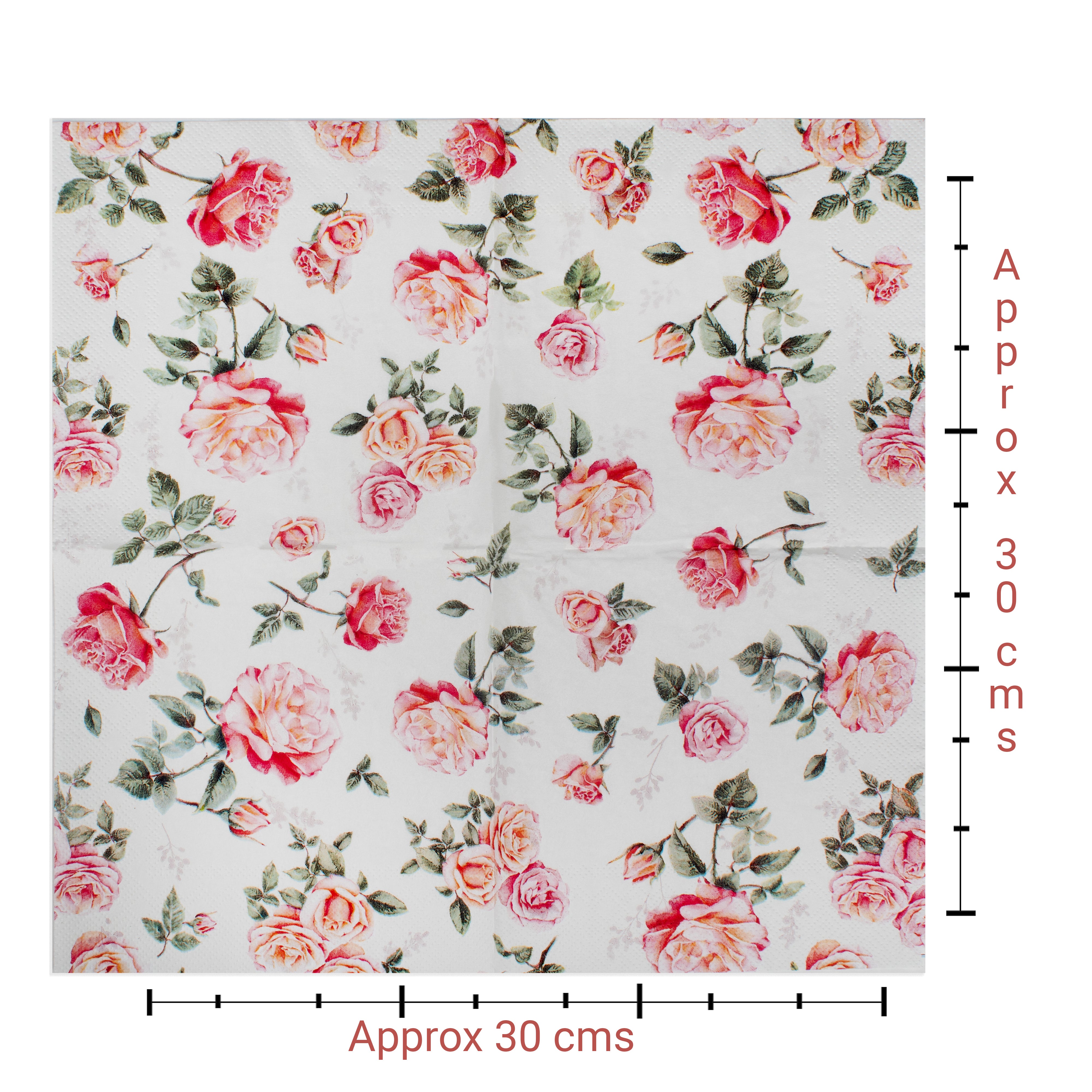 Decoupage Napkin Misty Rose 13 X 13inch 3PLY 1pc