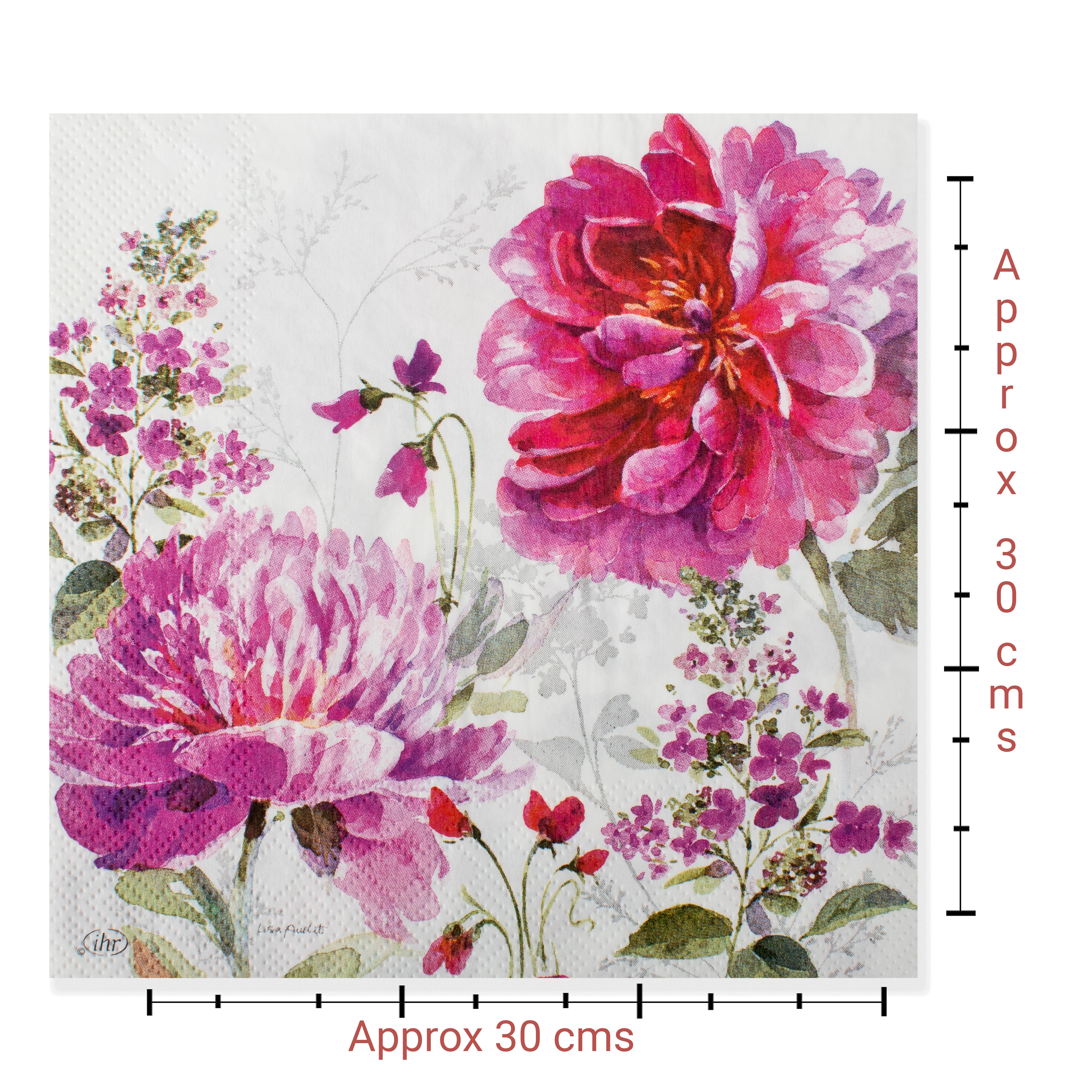Decoupage Napkin Misty Wildflower 13 X 13inch 3PLY 1pc