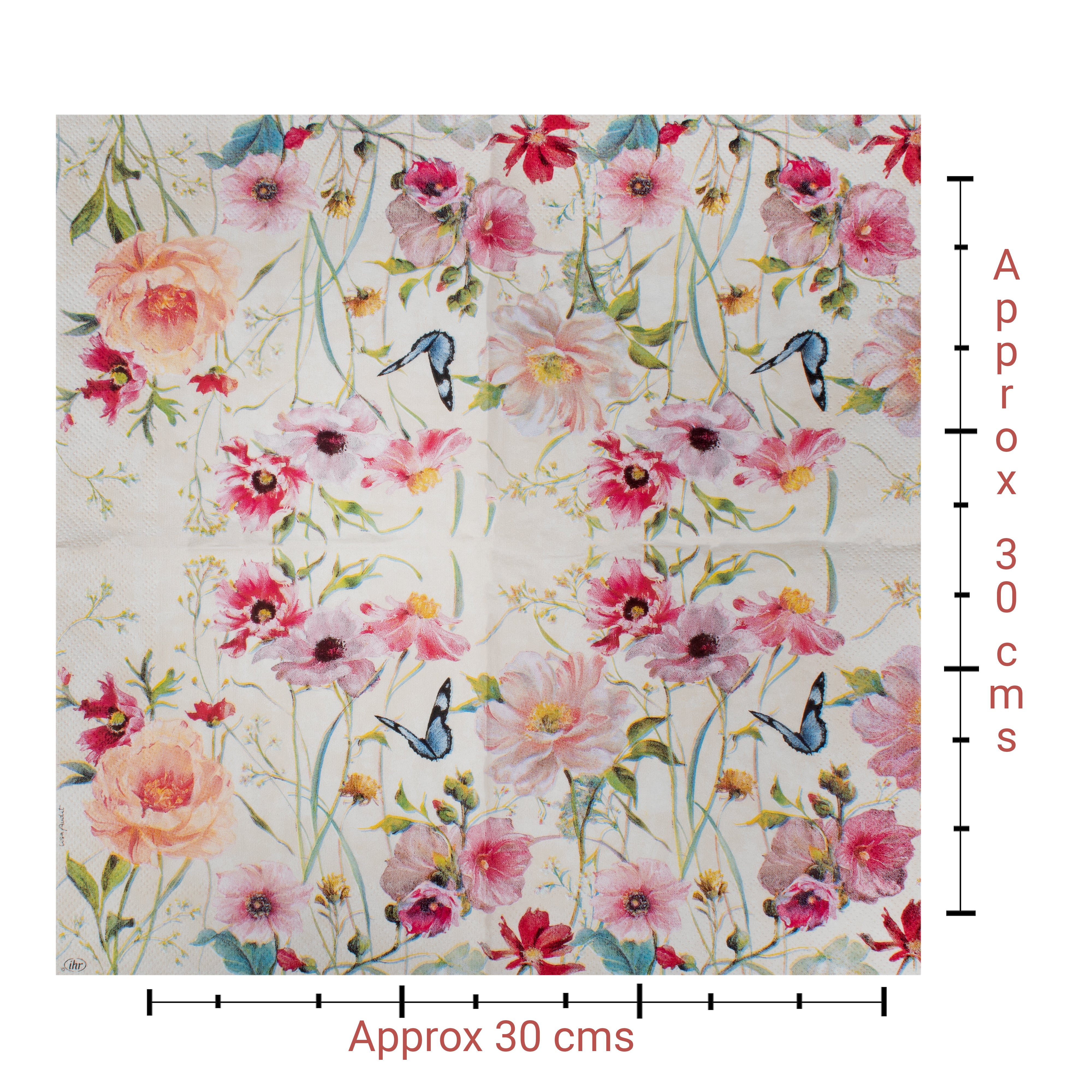 Decoupage Napkin Wildflower Charm 13 X 13inch 3PLY 1pc