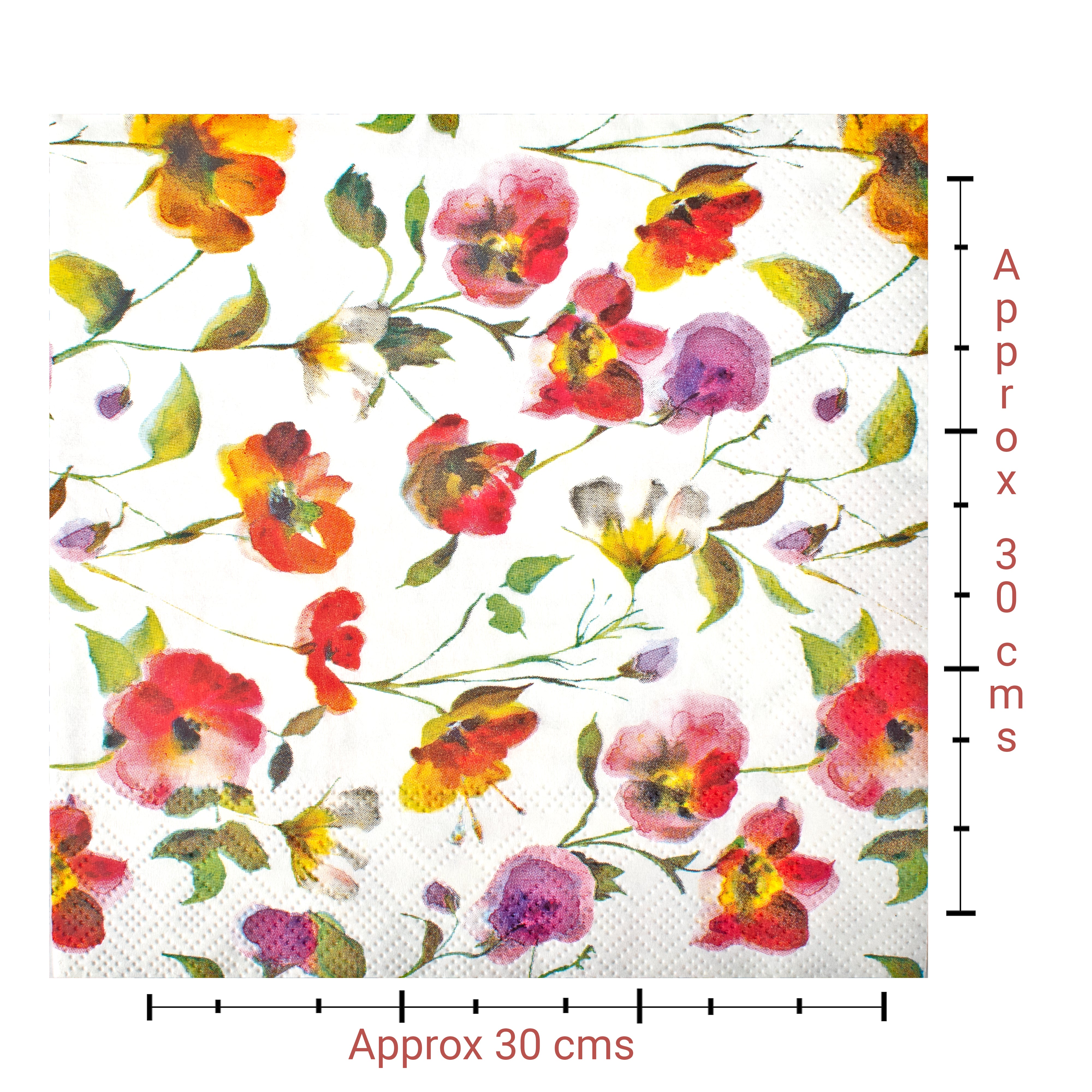 Decoupage Napkin Joyful Blooms 13 X 13inch 3PLY 1pc