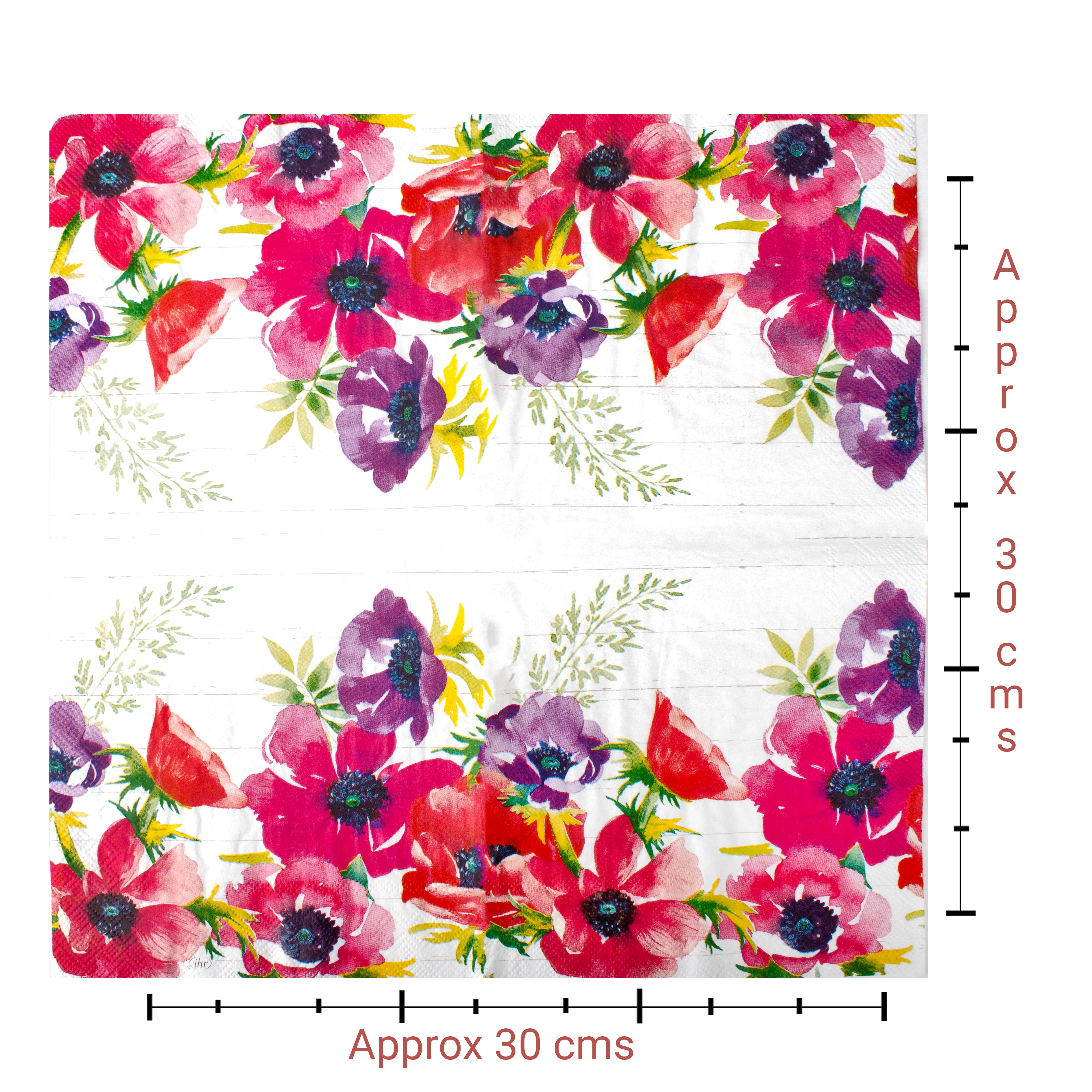 Decoupage Napkin Pastel Petals 13 X 13inch 3PLY 1pc