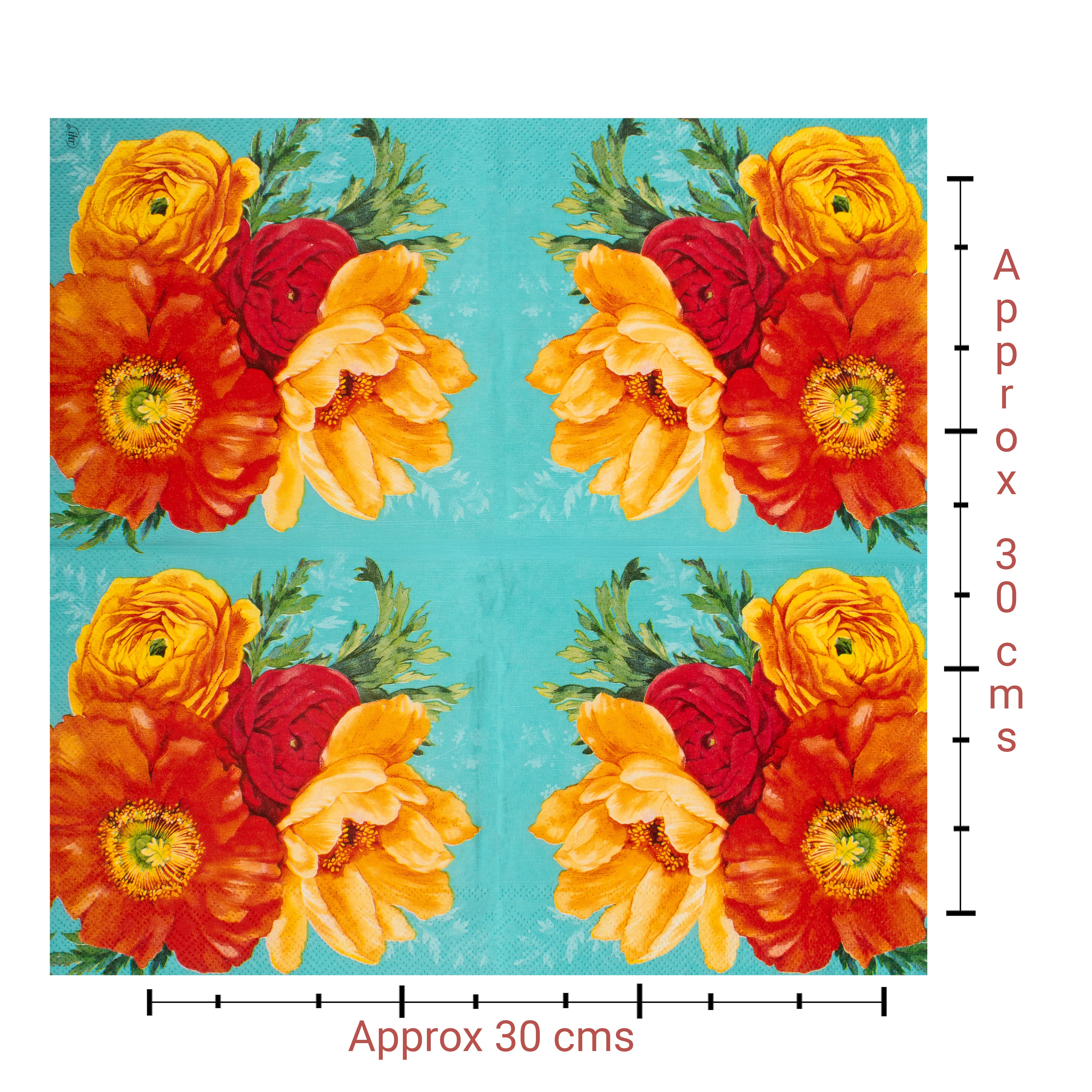 Decoupage Napkin Peony Beauty 13 X 13inch 3PLY 1pc