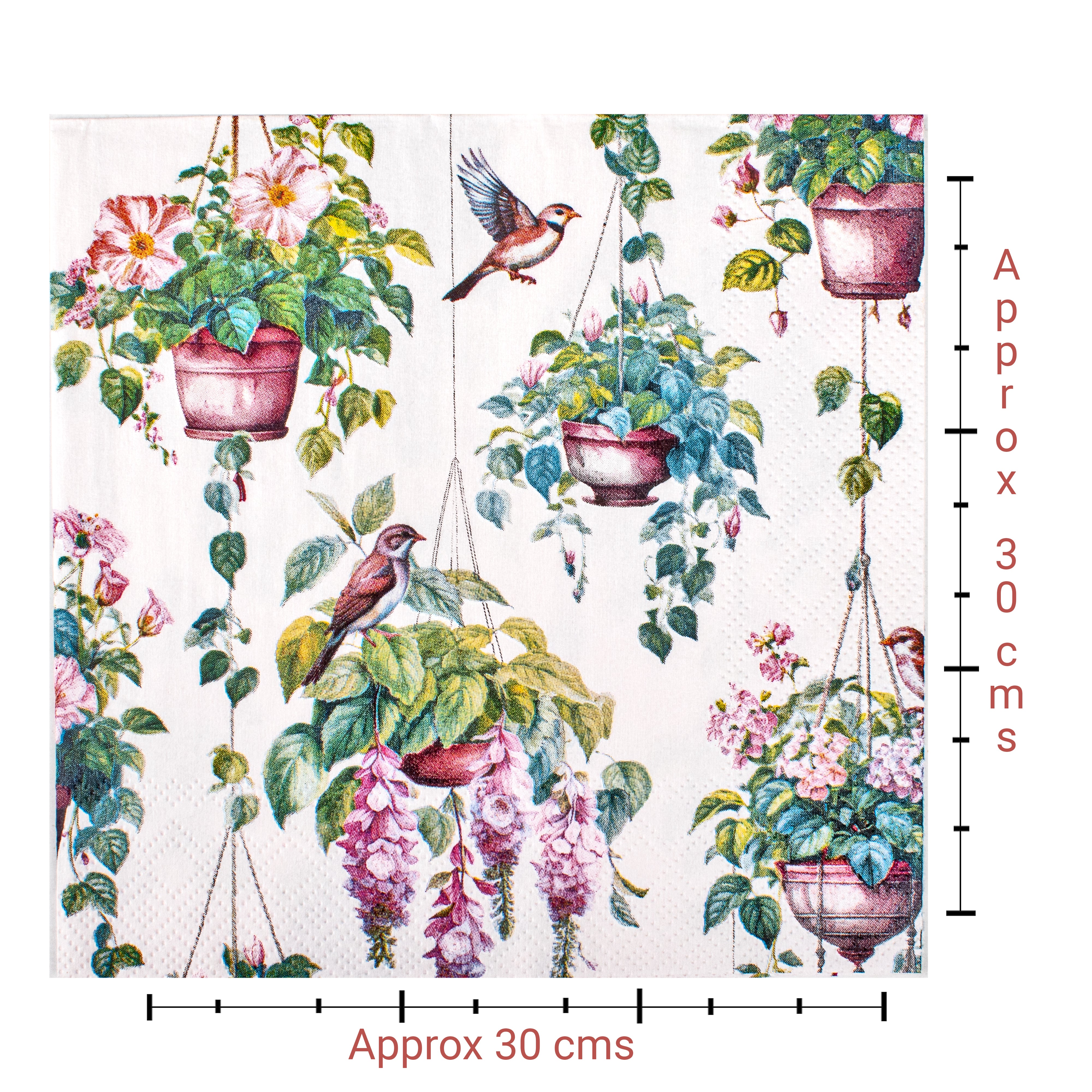 Decoupage Napkin Leafy Hangers 13 X 13inch 3PLY 1pc