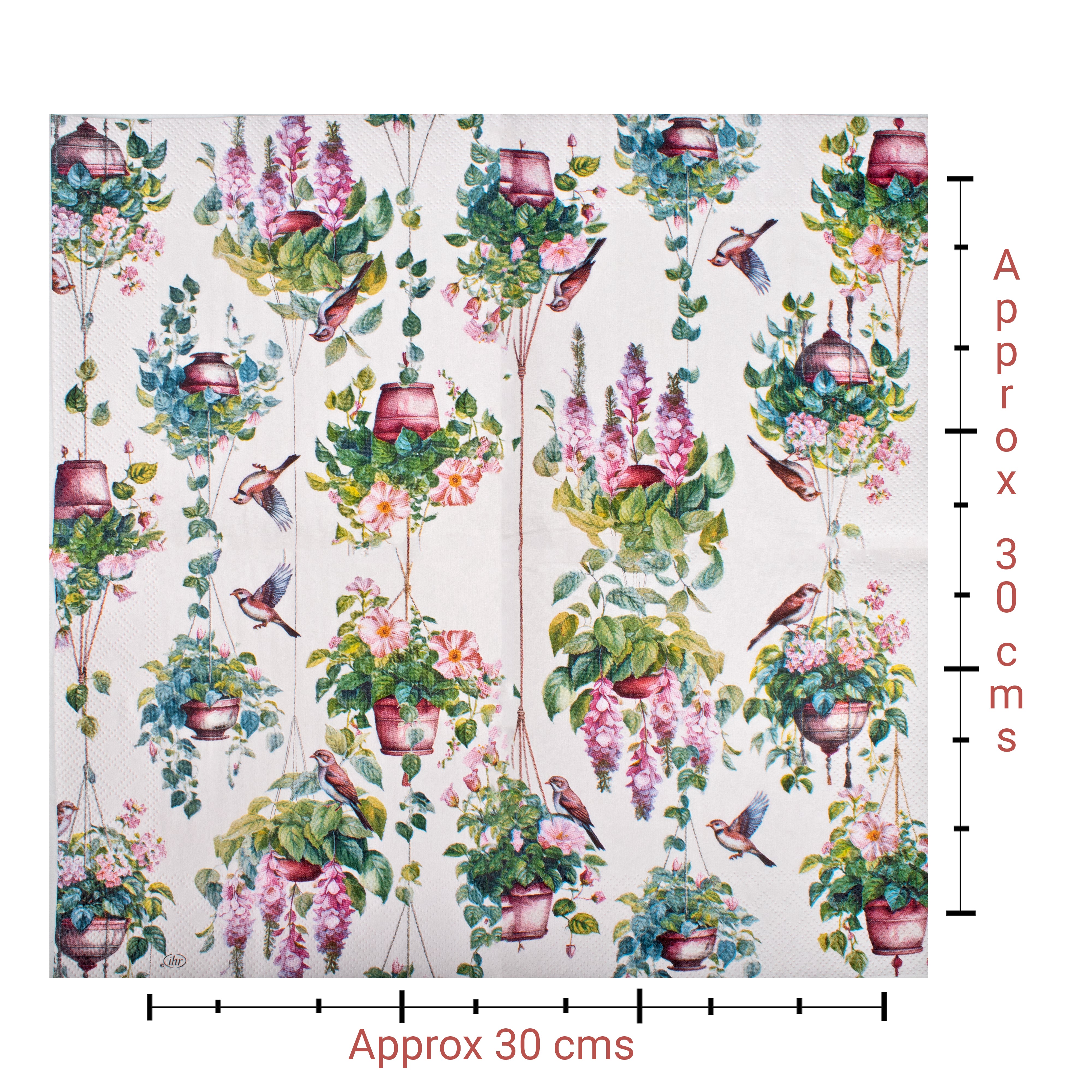 Decoupage Napkin Leafy Hangers 13 X 13inch 3PLY 1pc