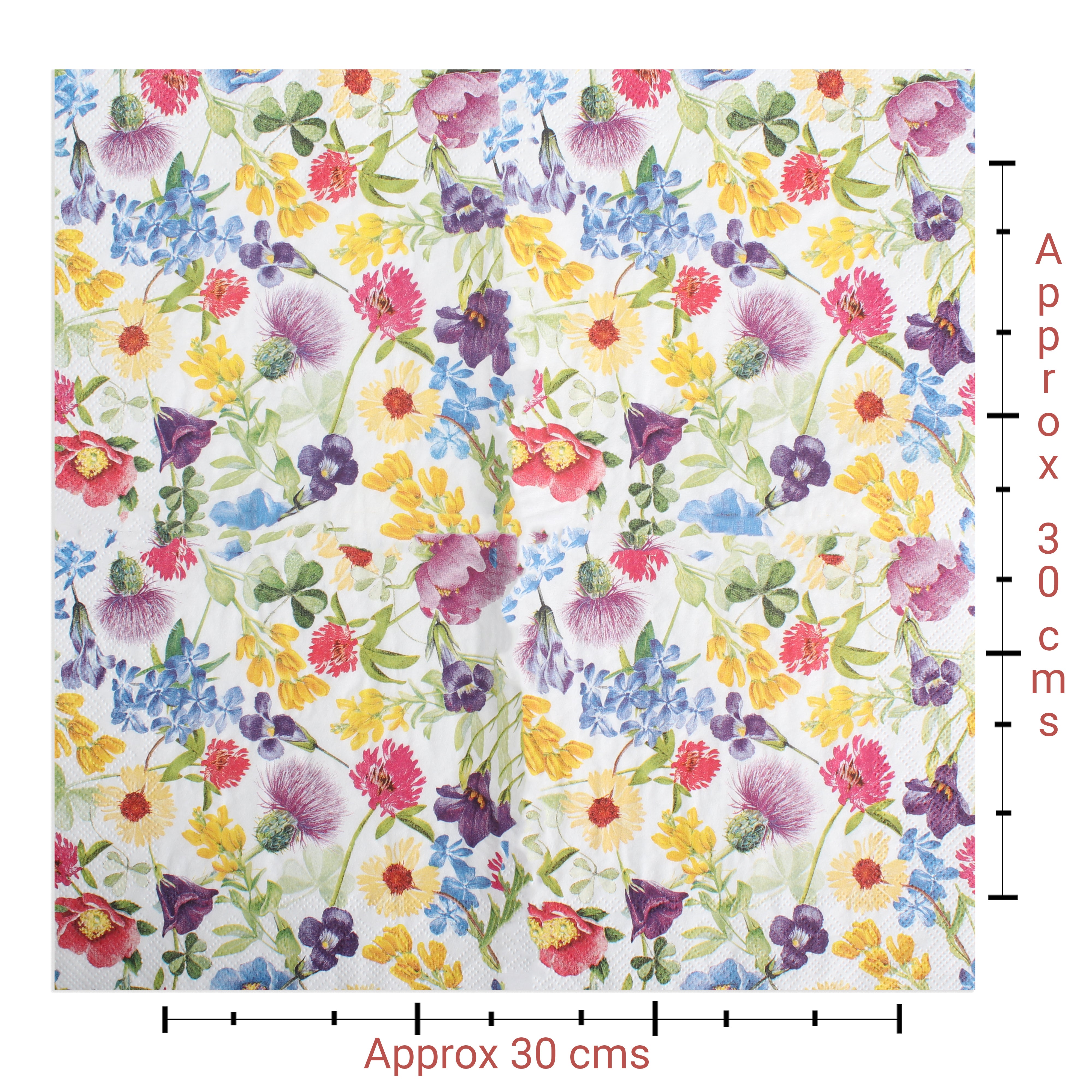 Decoupage Napkin Wildflower Cascade 54 X 13inch 3PLY 1pc