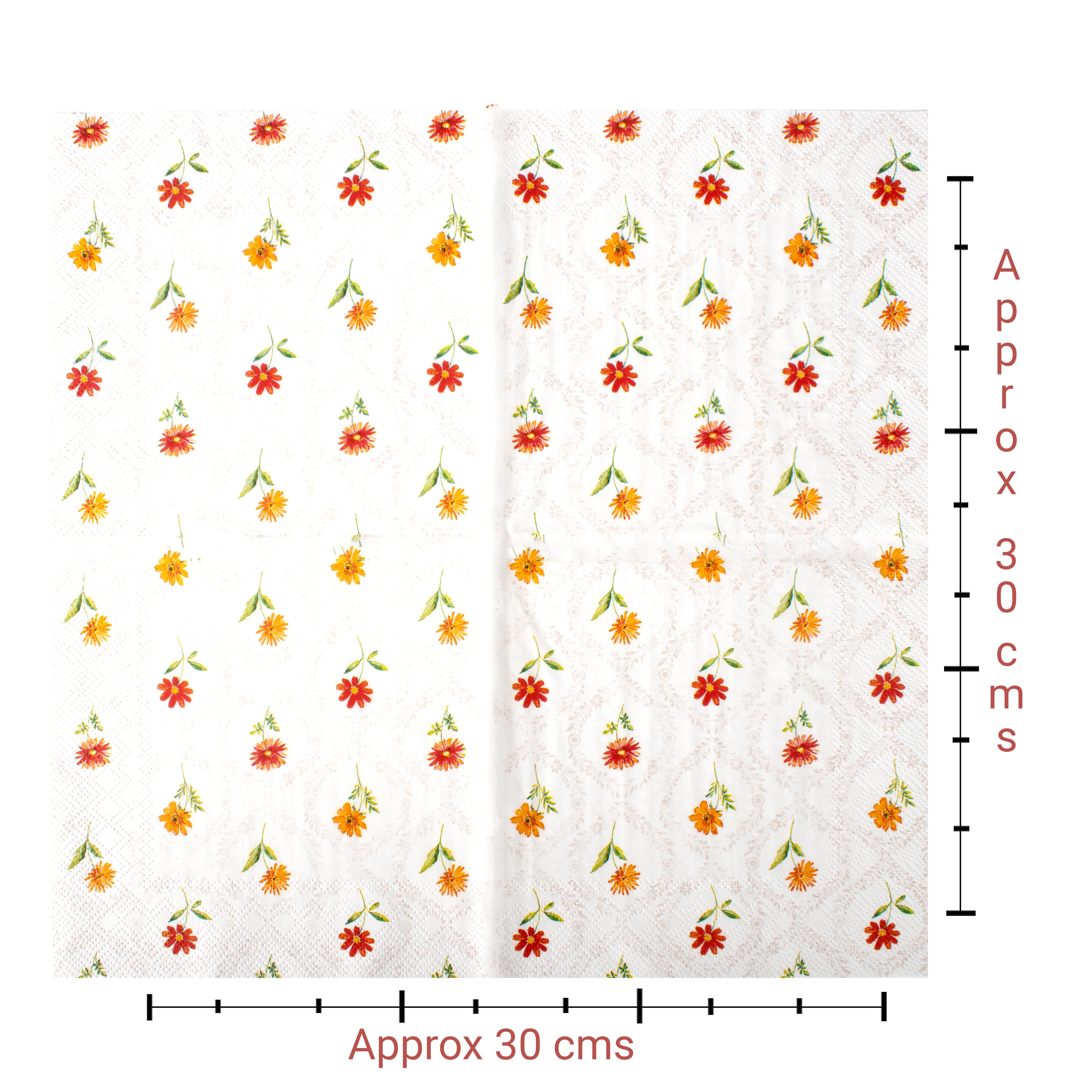 Decoupage Napkin Floral Rhythm 13 X 13inch 3PLY 1pc