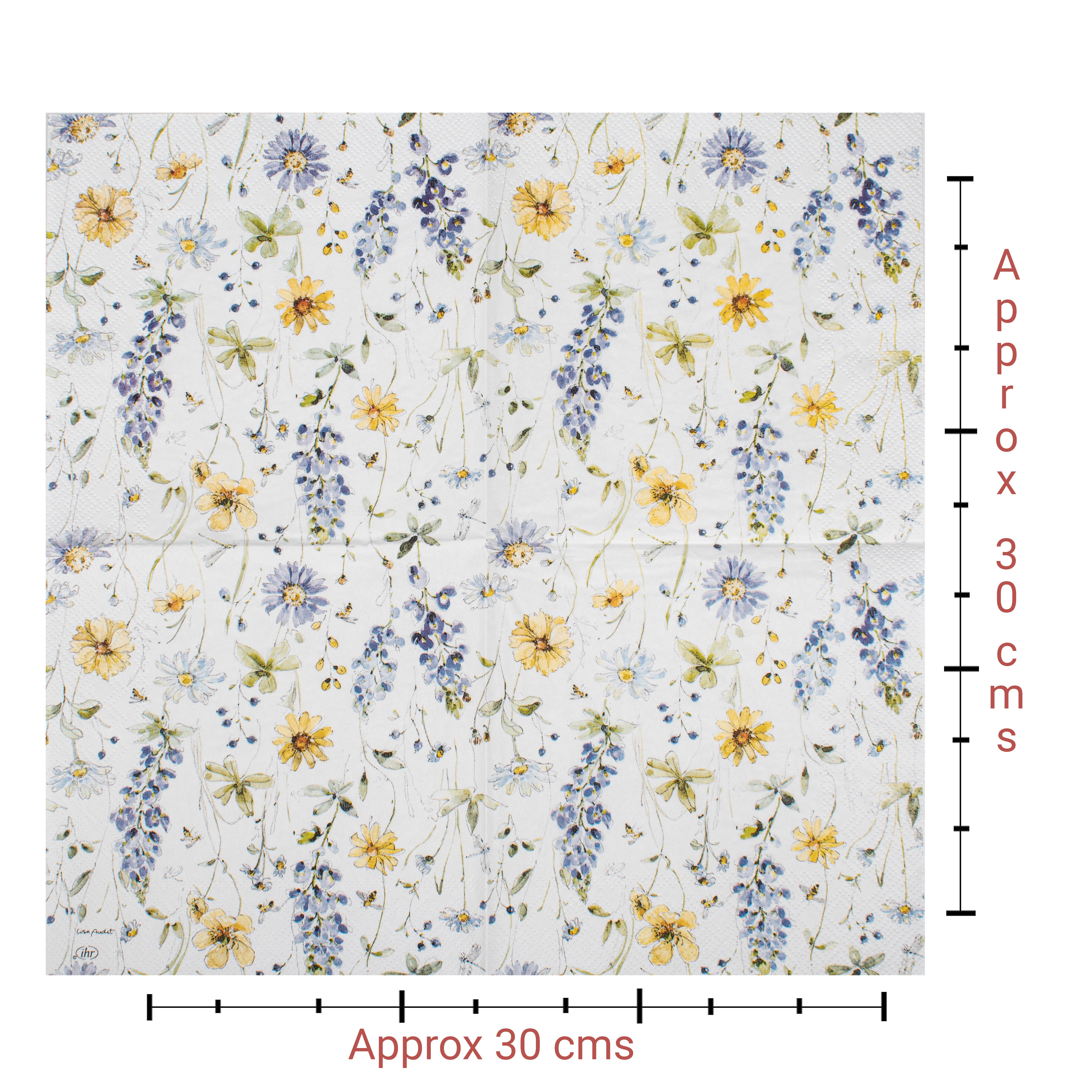 Decoupage Napkin Wildflower Trail 13 X 13inch 3PLY 1pc